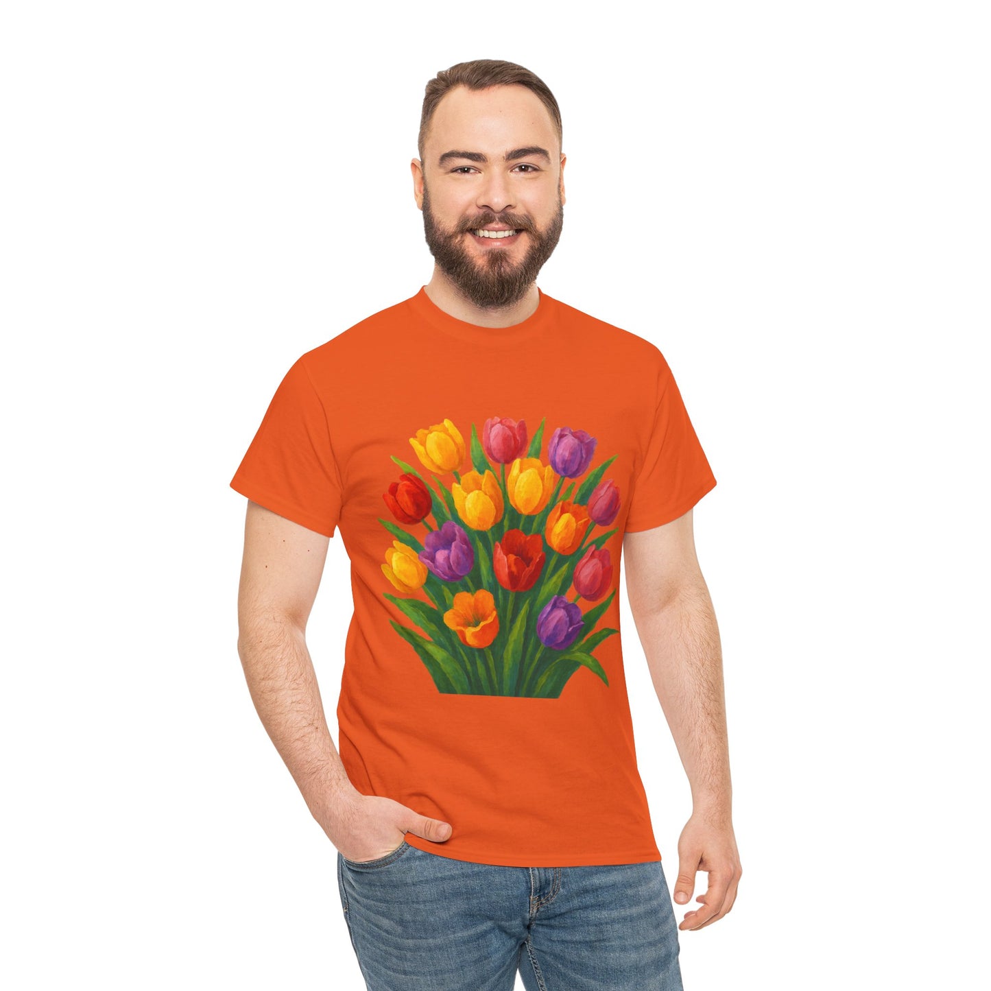 Spring Tulip Flower T- SHIRT - Vibrant Floral Aesthetic Tee