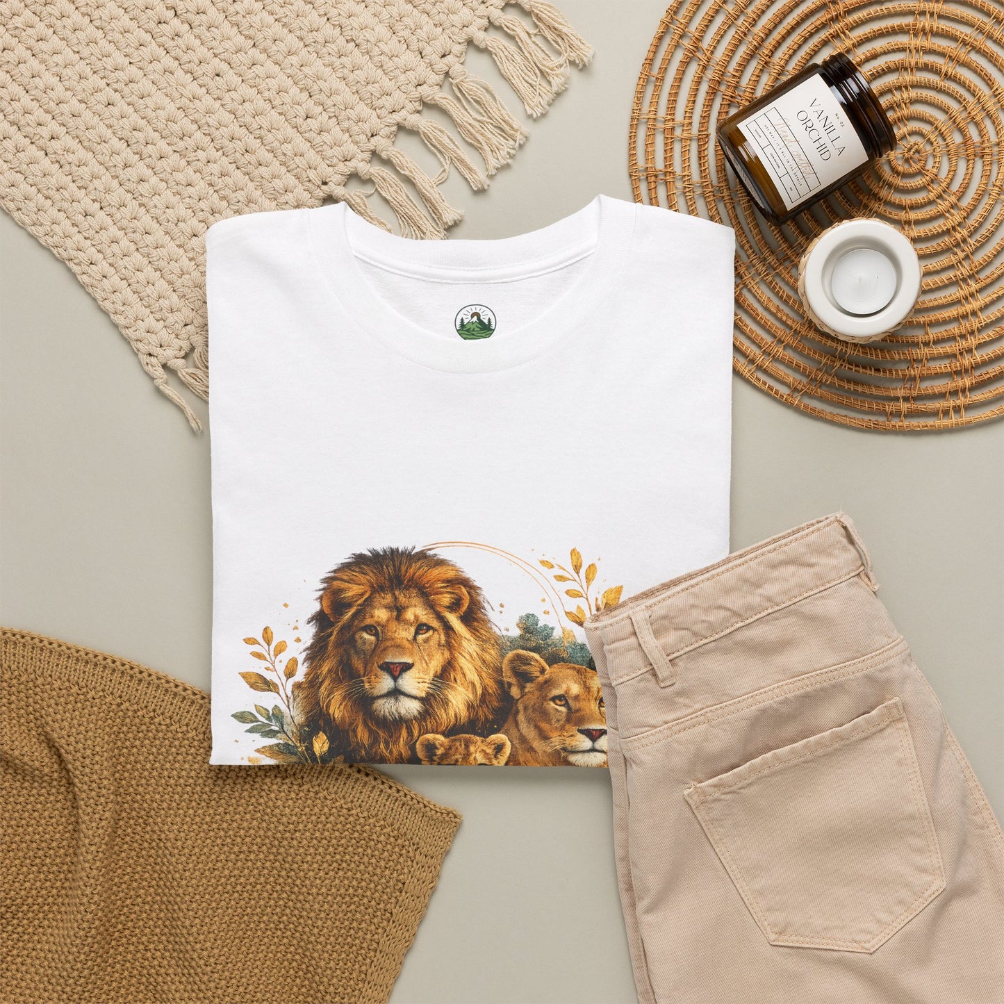 Lion Family T-Shirt – Majestic Wildlife Nature Design | Lion Pride Graphic Tee