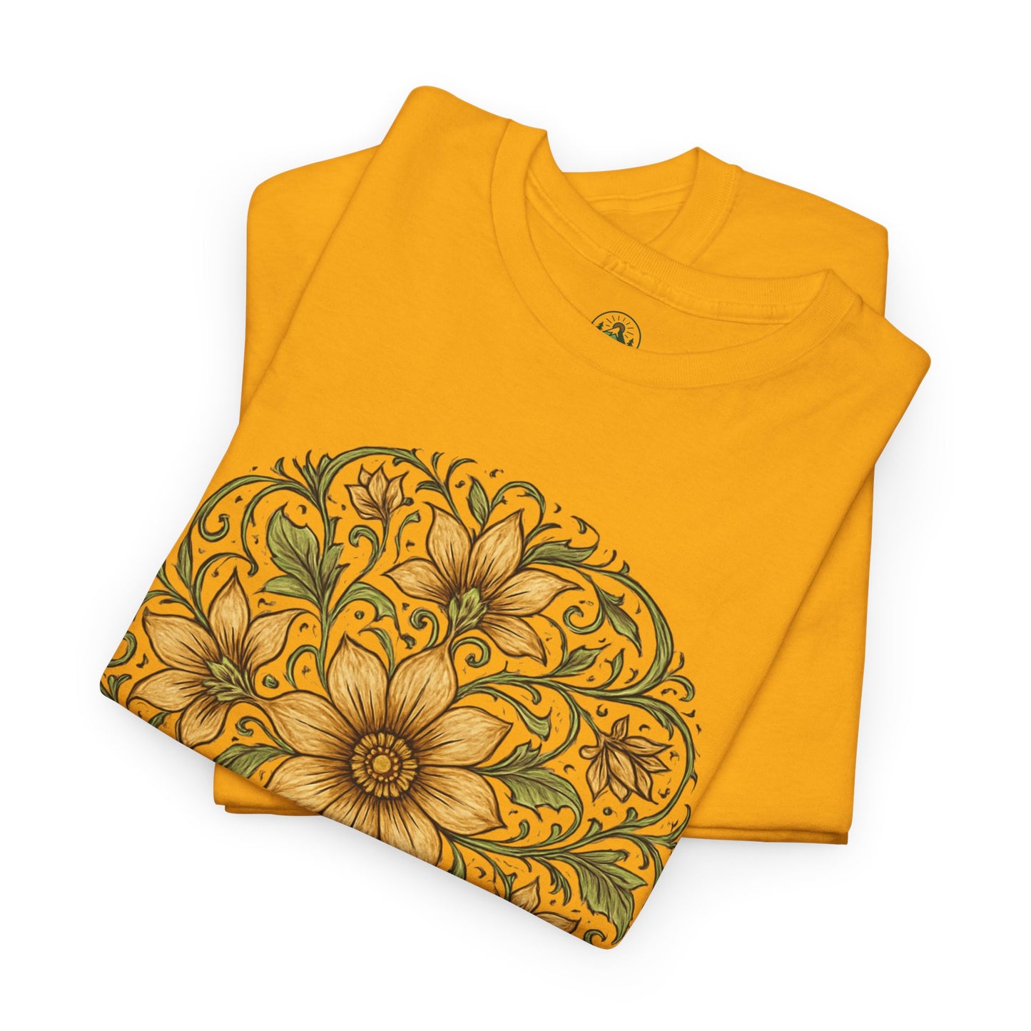 Spring Awakening Mandala T-Shirt – Boho Floral Aesthetic Tee