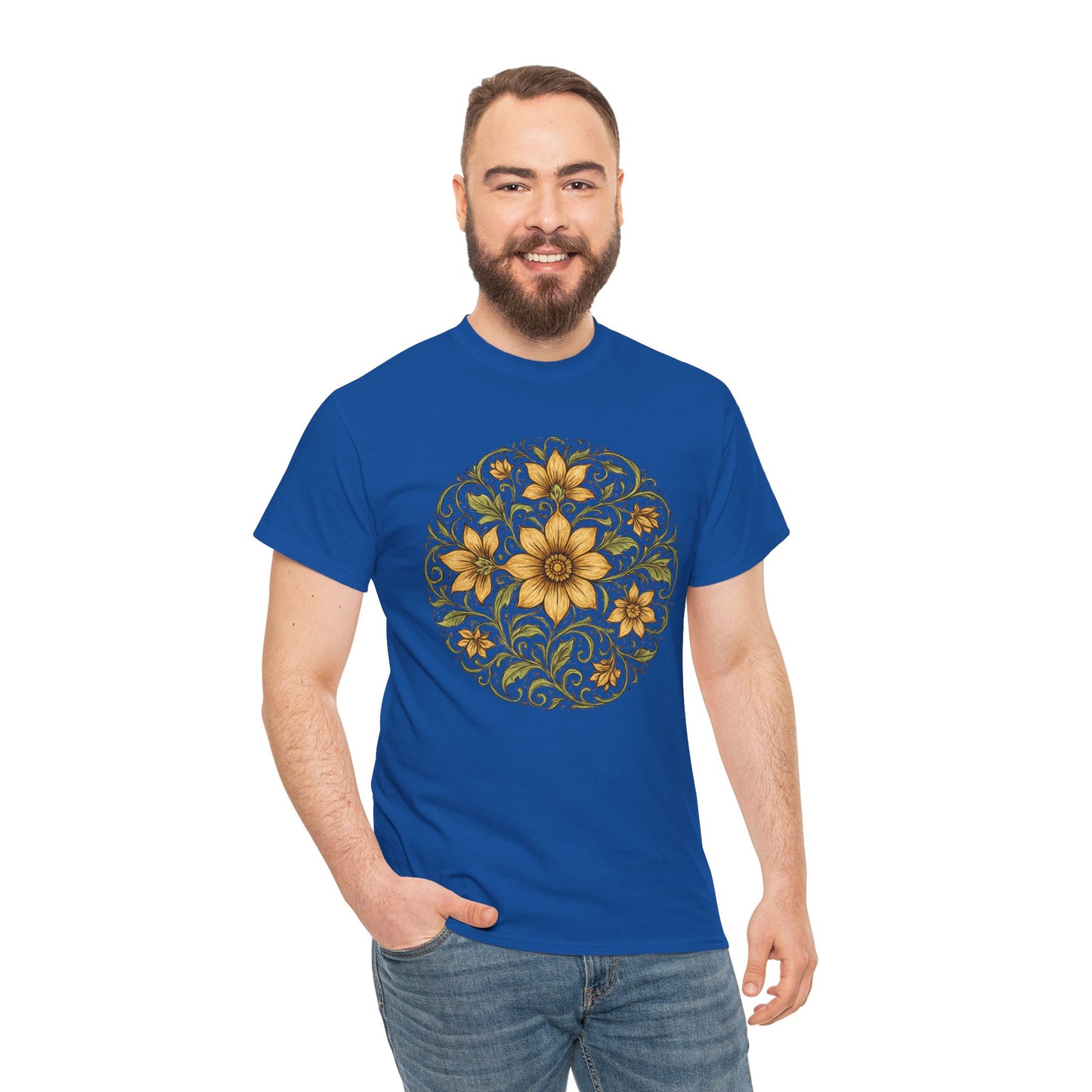 Spring Awakening Mandala T-Shirt – Boho Floral Aesthetic Tee