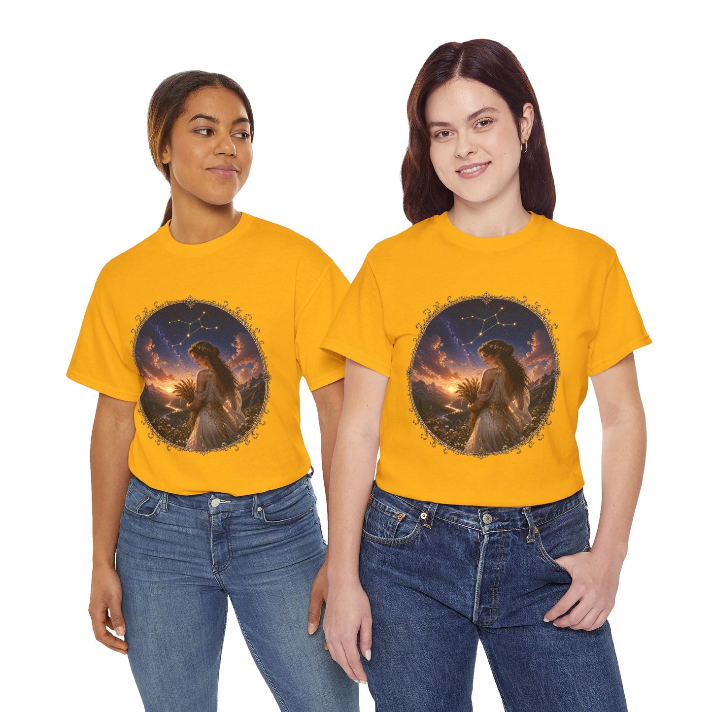 Virgo Zodiac T-Shirt – Minimalist Maiden Design | Elegant Astrology & Nature Tee