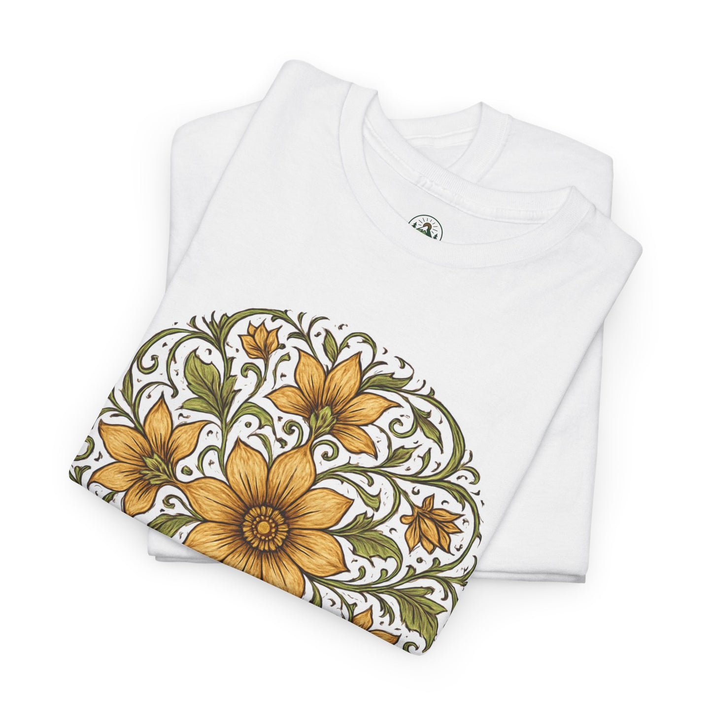 Spring Awakening Mandala T-Shirt – Boho Floral Aesthetic Tee