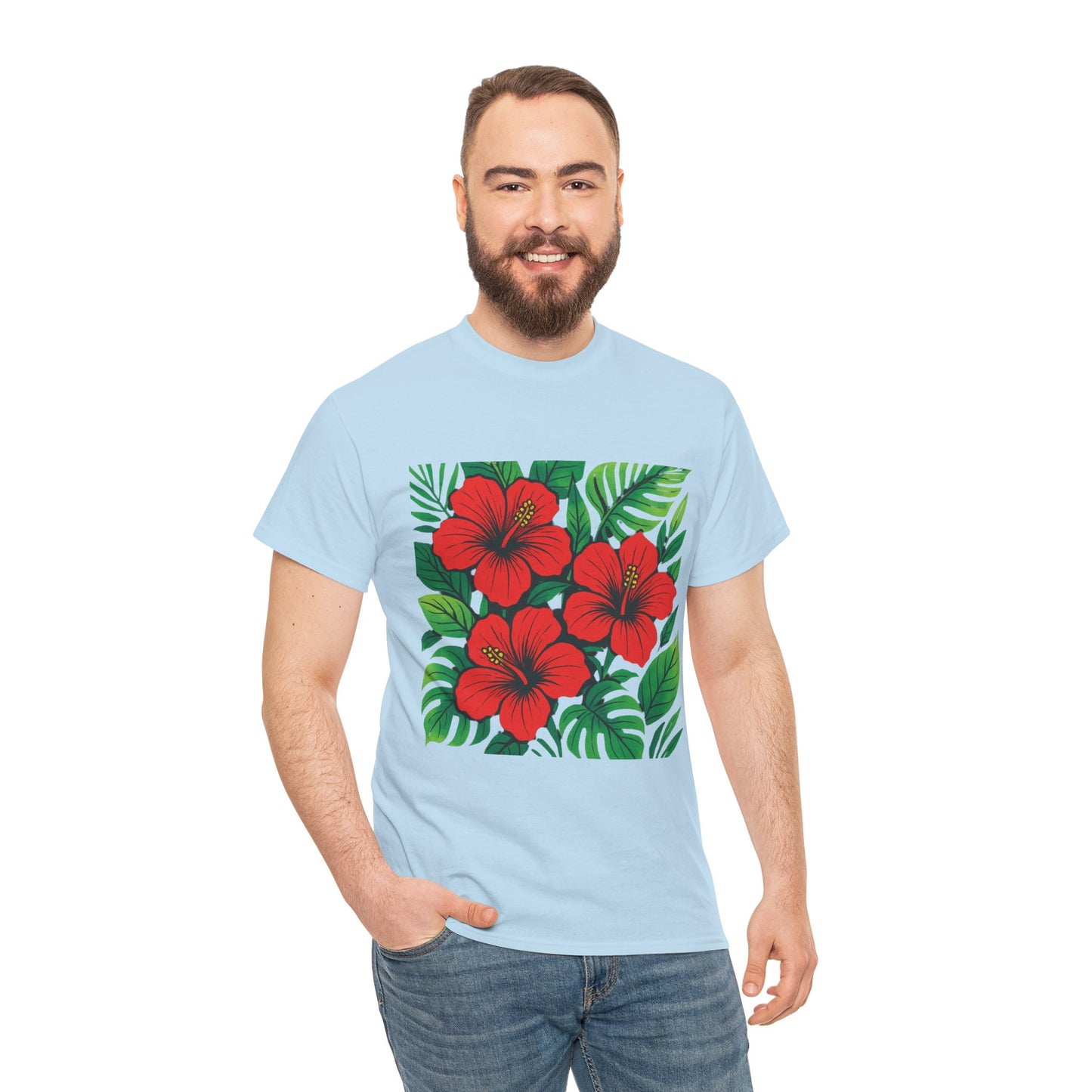Tropical Hibiscus Flower T-Shirt – Summer Vibe Aesthetic Tee