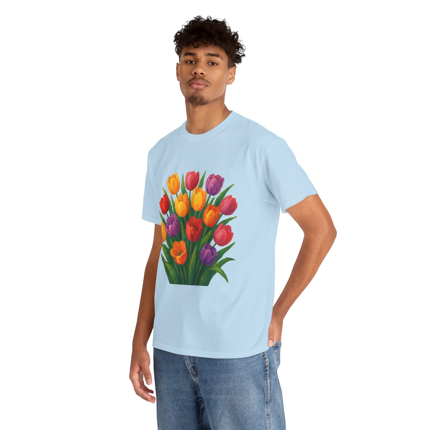 Spring Tulip Flower T- SHIRT - Vibrant Floral Aesthetic Tee
