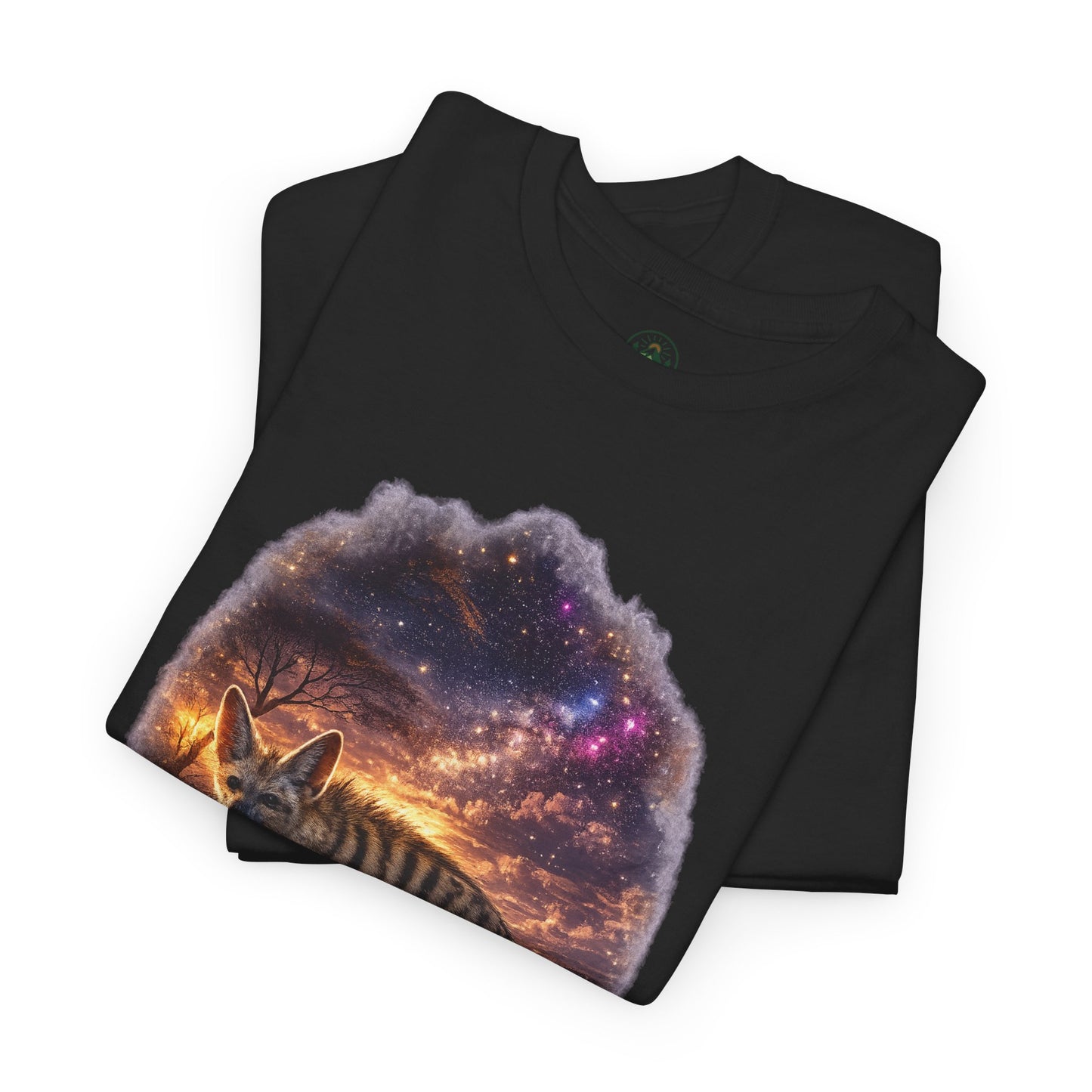 Aardwolf T-Shirt – Mystic Night Wildlife Design | Rare Cosmic Animal Graphic Tee