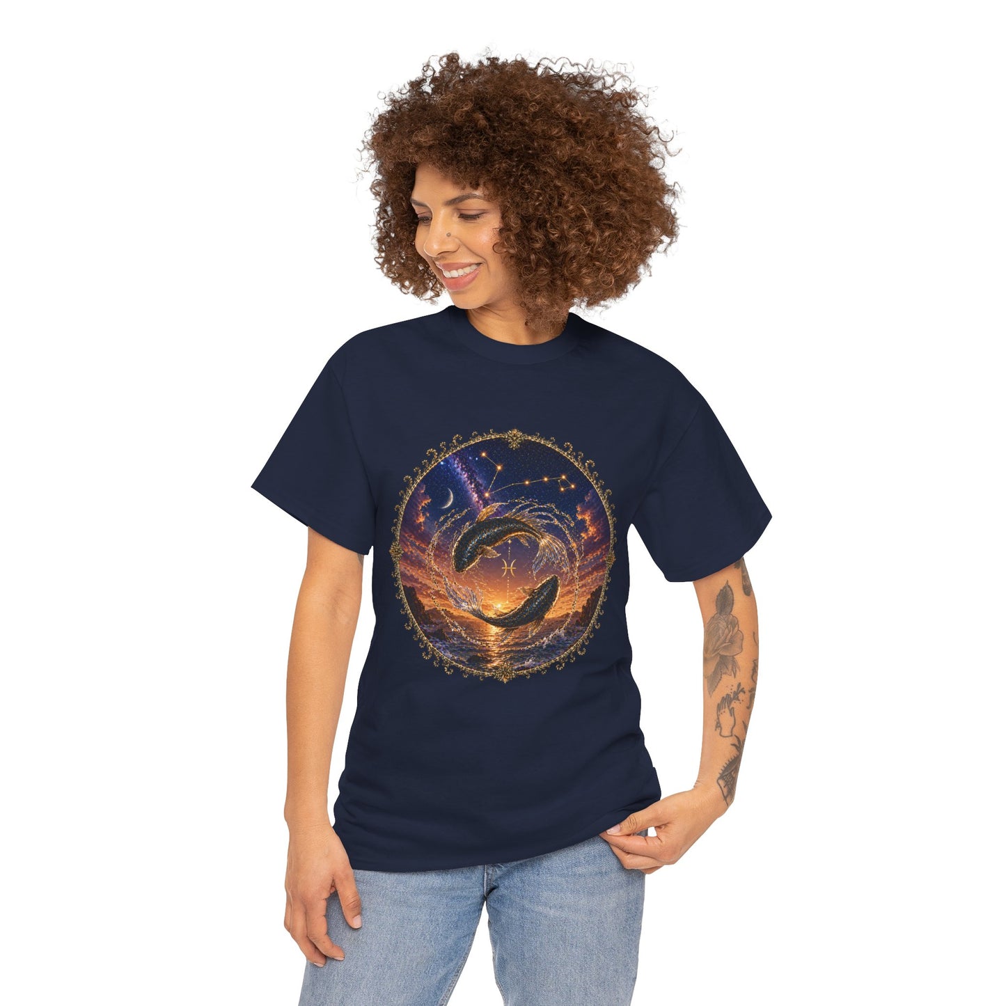 Pisces Zodiac T-Shirt – Dreamy Fish Cosmic Design | Spiritual & Aesthetic Astrology Tee
