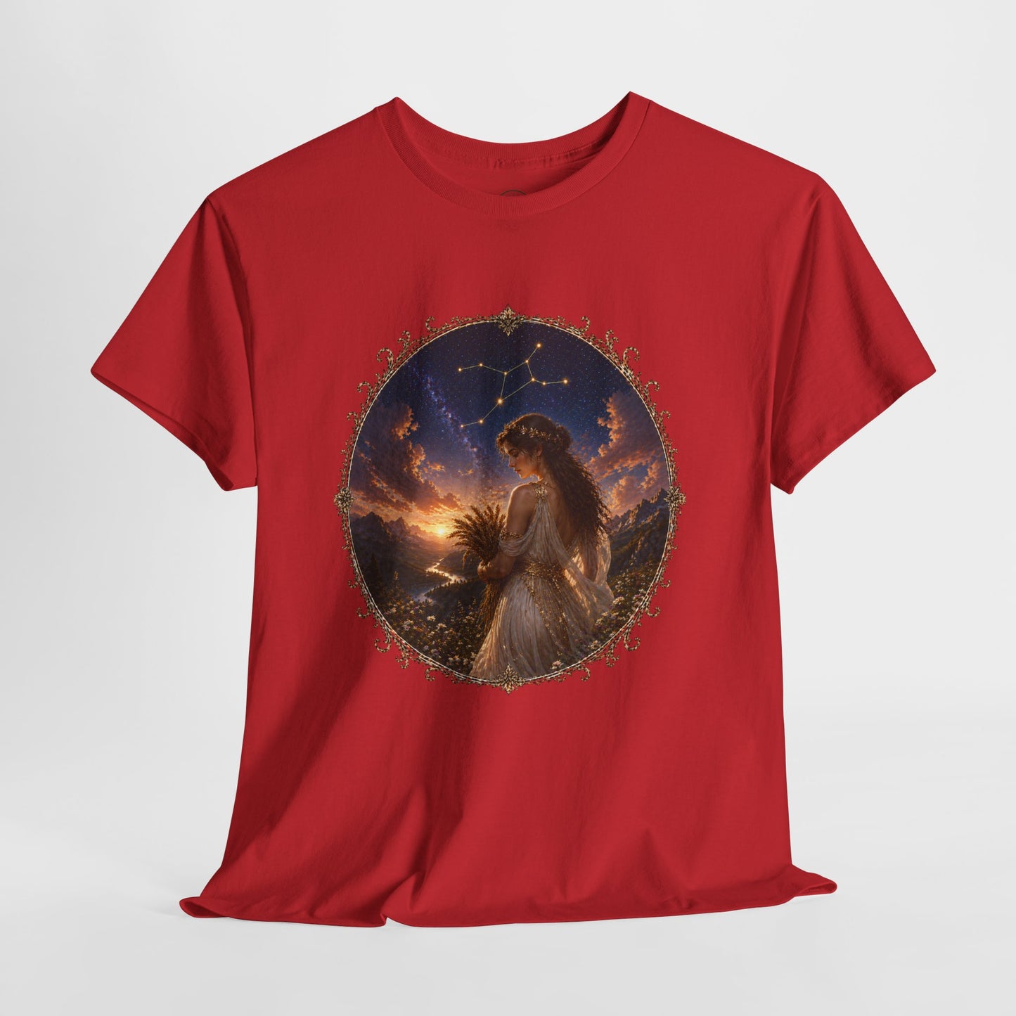 Virgo Zodiac T-Shirt – Minimalist Maiden Design | Elegant Astrology & Nature Tee