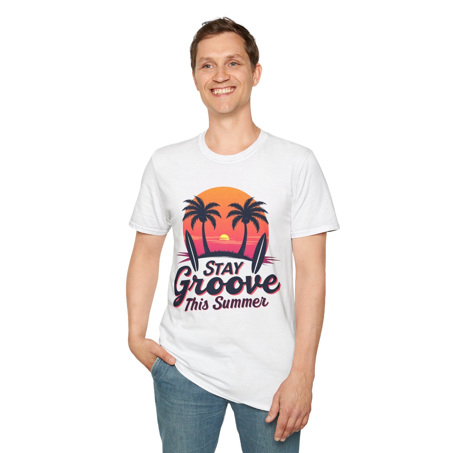 Stay Groovy Summer T-Shirt – Retro Vibe Graphic Tee