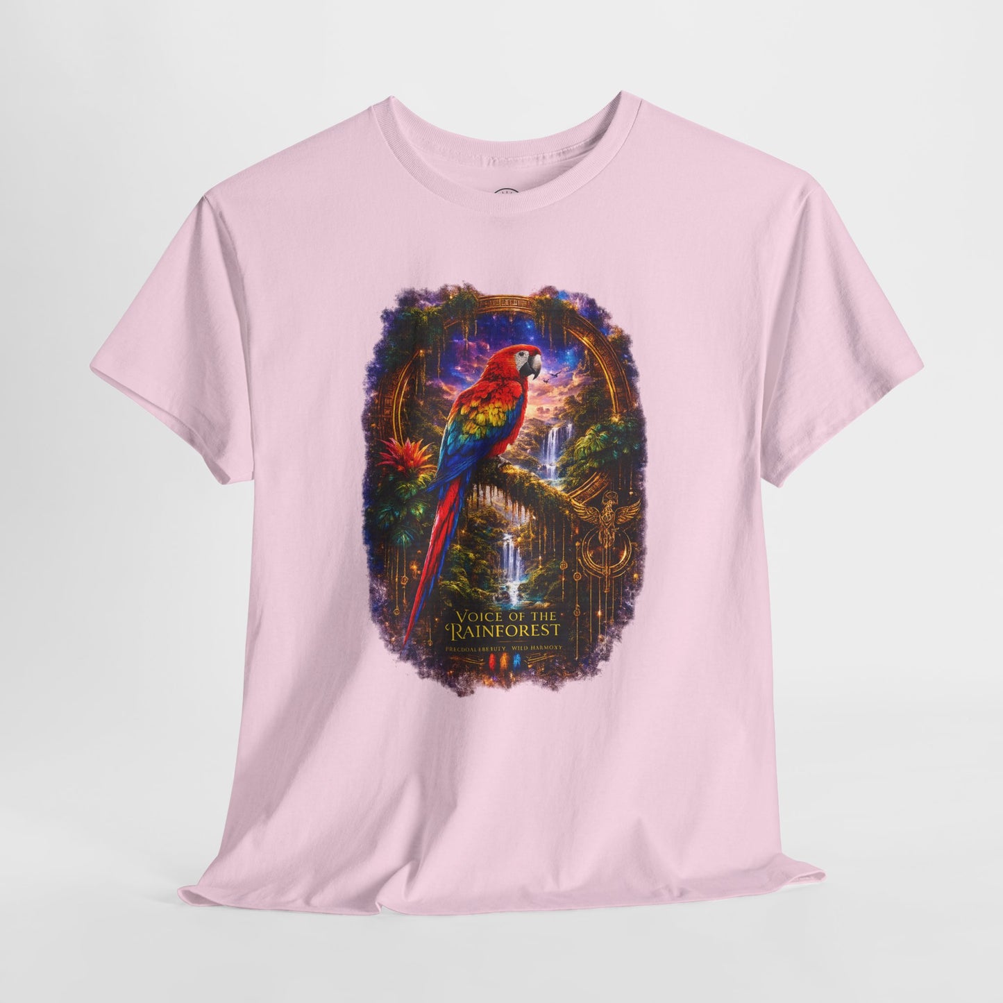 Scarlet Macaw T-Shirt – Tropical Rainforest Cosmic Design | Exotic Bird Wildlife Tee