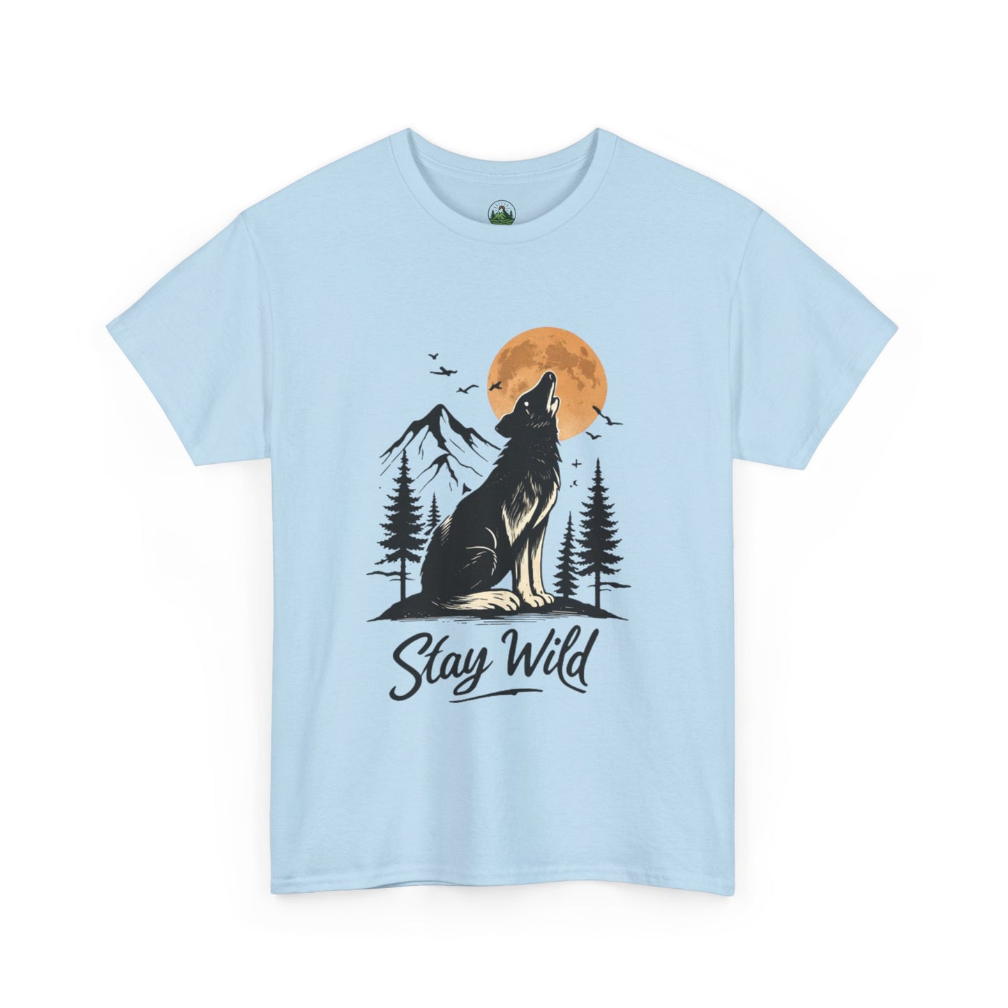 Howling Wolf Stay Wild Shirt – Aesthetic Nature Tee for Outdoor Lovers & Adventure Souls