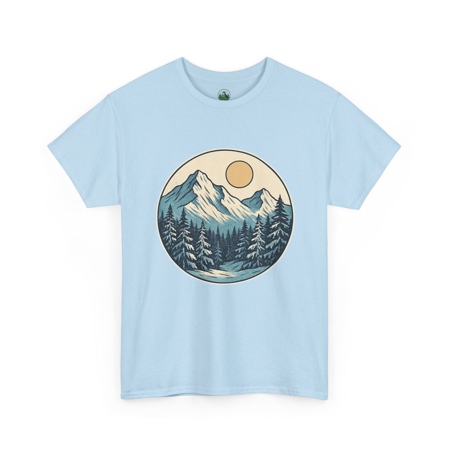 Winter Sunrise T-Shirt – Minimalist Nature Landscape Tee