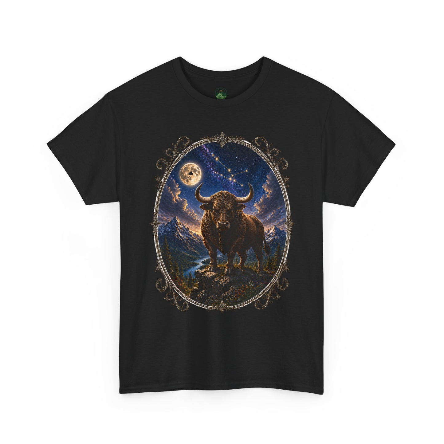 Taurus Zodiac T-Shirt – Mystic Bull Night Design | Nature & Astrology Tee
