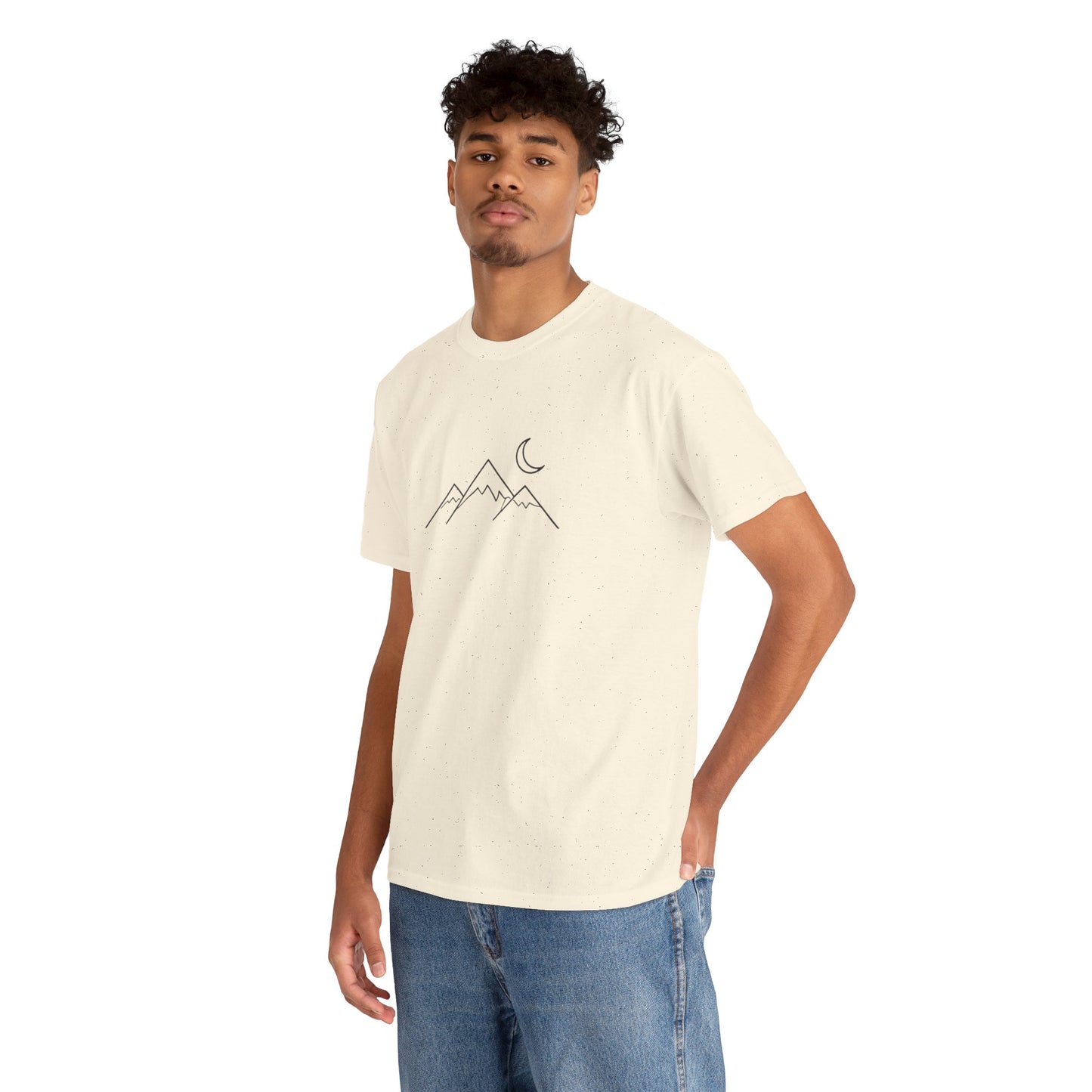 Mountain Moon T-Shirt – Minimalist Nature Night Aesthetic Tee