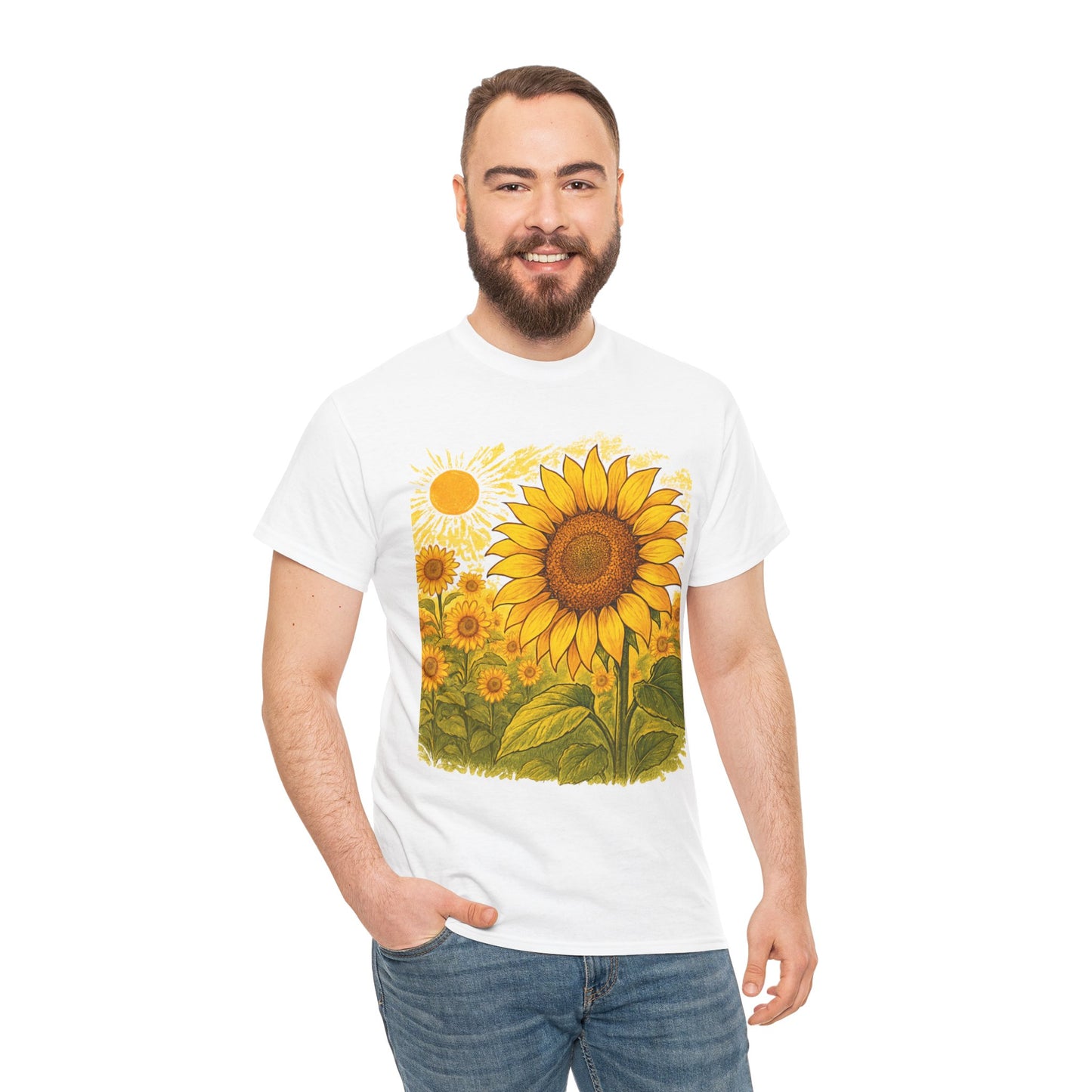 Sunflower Sunshine T-Shirt – Bright Floral Aesthetic Tee