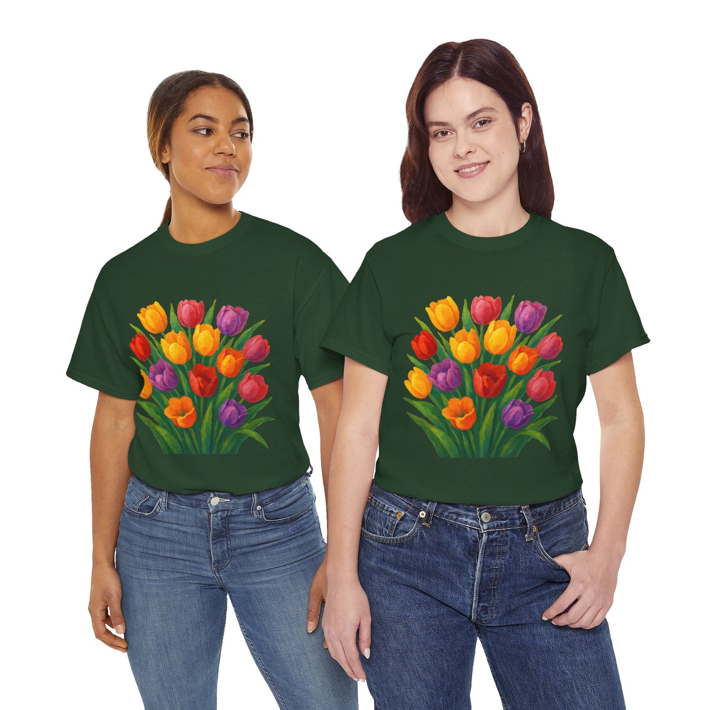 Spring Tulip Flower T- SHIRT - Vibrant Floral Aesthetic Tee