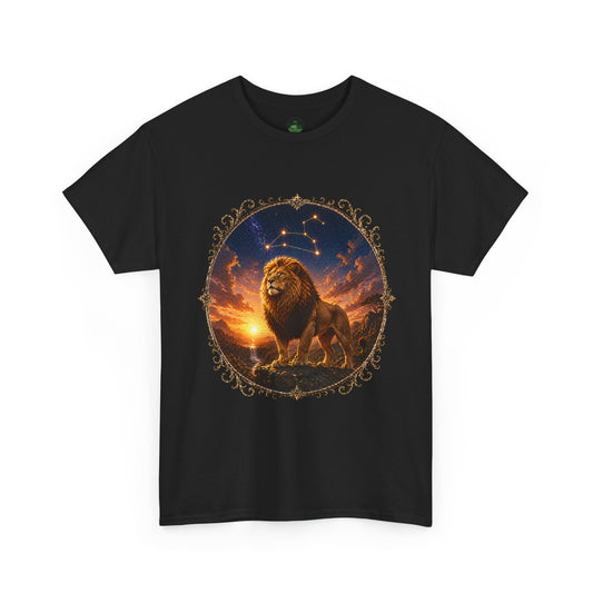 Leo Zodiac T-Shirt – Majestic Lion Cosmic Design | Bold Astrology Power Tee