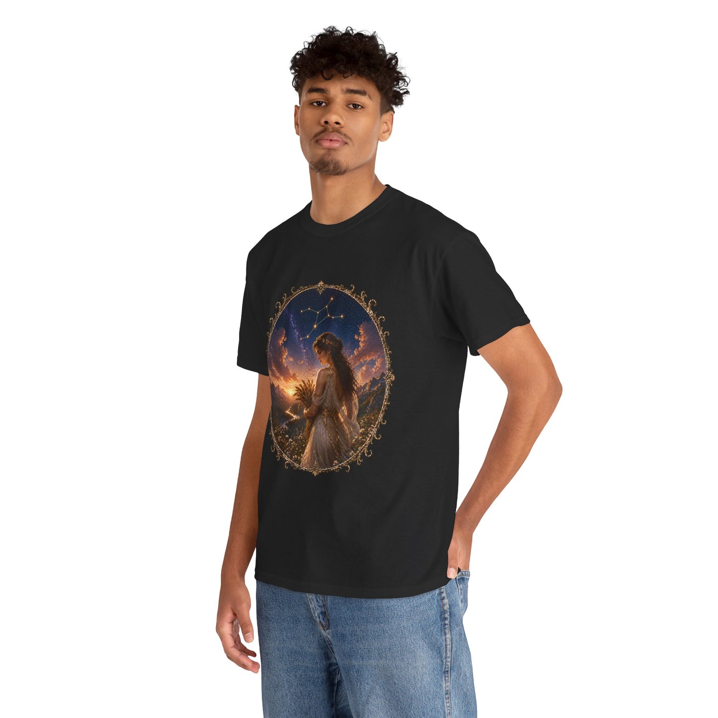 Virgo Zodiac T-Shirt – Minimalist Maiden Design | Elegant Astrology & Nature Tee