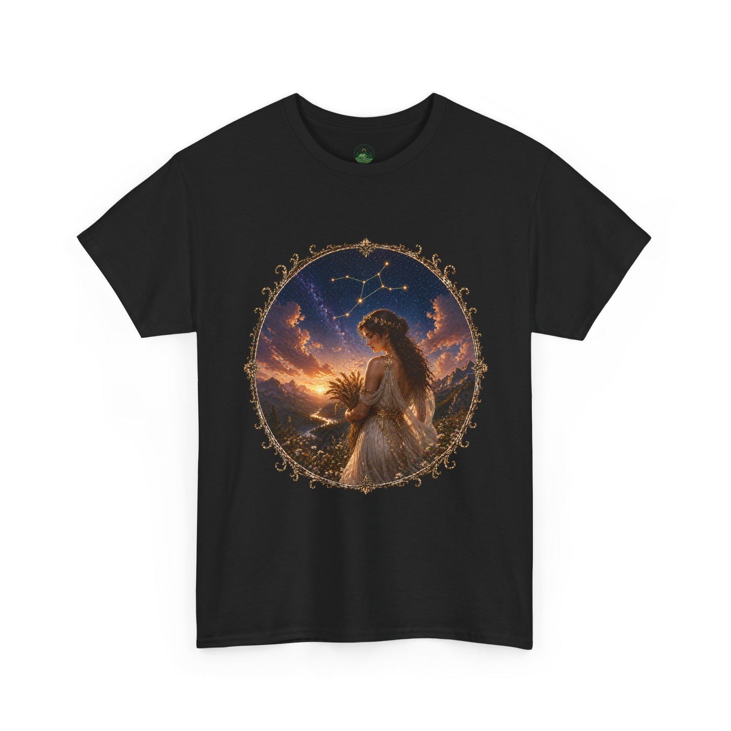 Virgo Zodiac T-Shirt – Minimalist Maiden Design | Elegant Astrology & Nature Tee