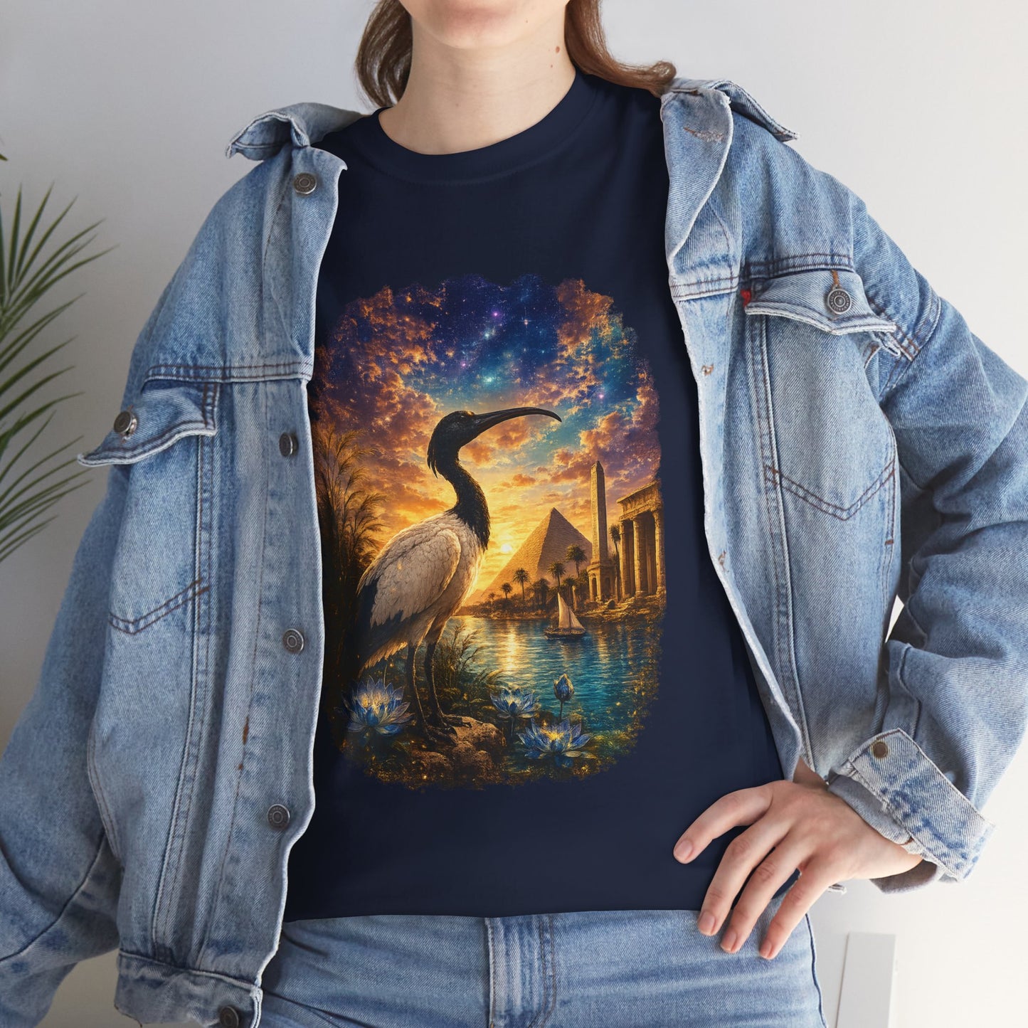 Spirit of Ancient Egypt – Sacred Ibis Nature T-Shirt | Egyptian Wildlife Graphic Tee