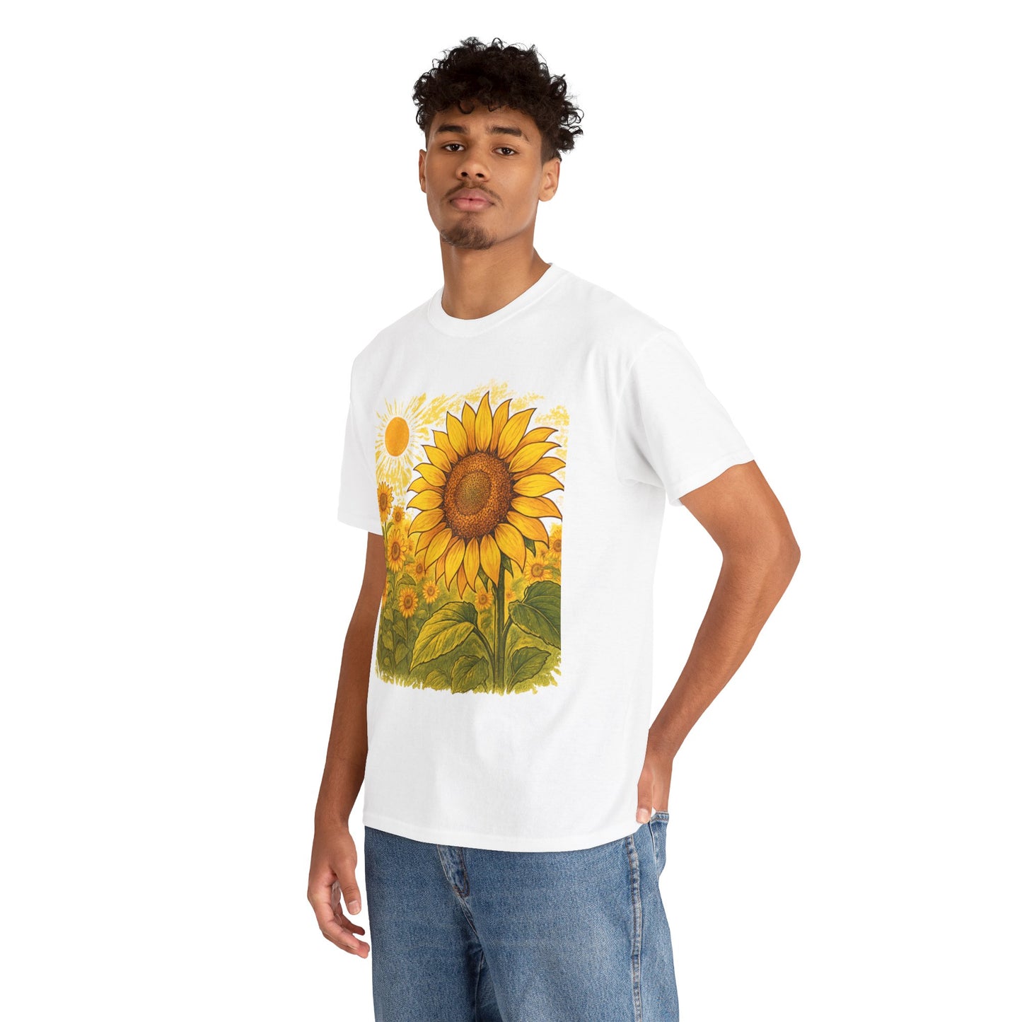 Sunflower Sunshine T-Shirt – Bright Floral Aesthetic Tee