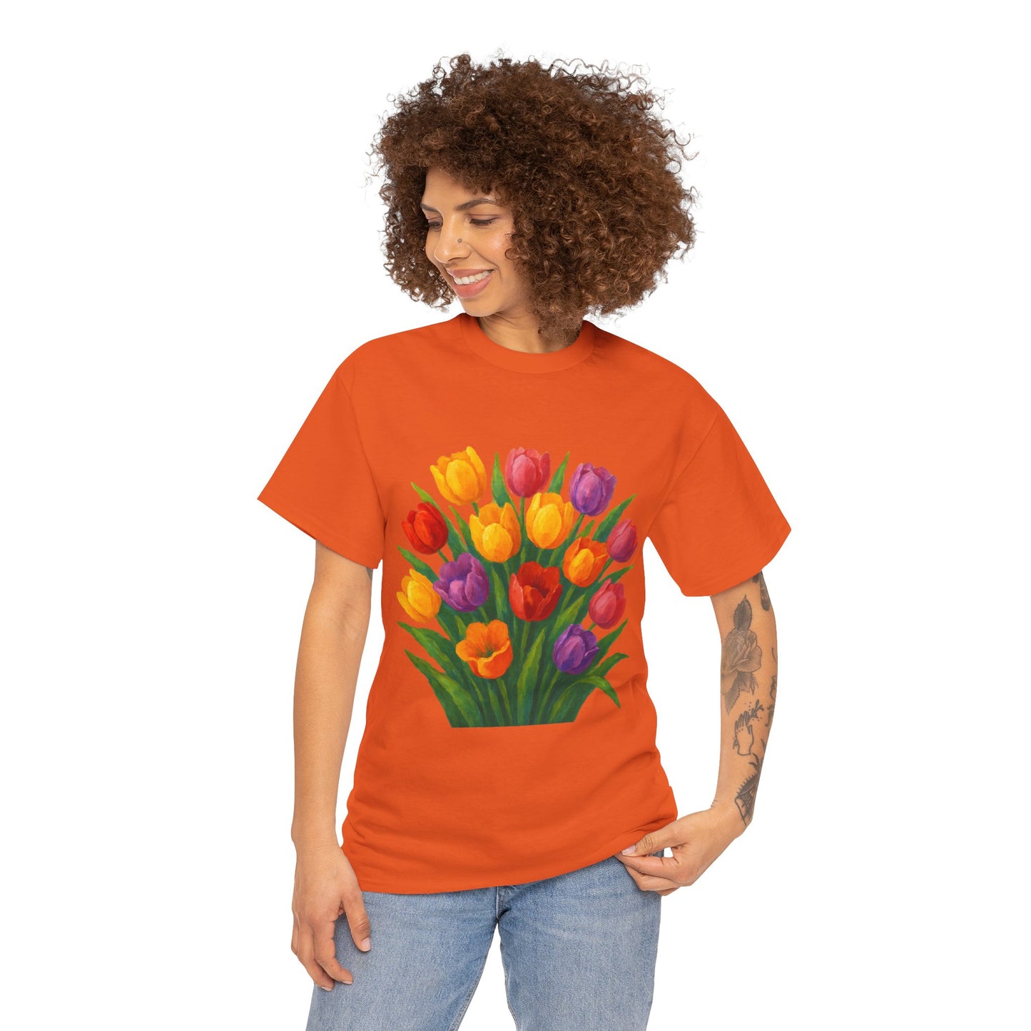 Spring Tulip Flower T- SHIRT - Vibrant Floral Aesthetic Tee