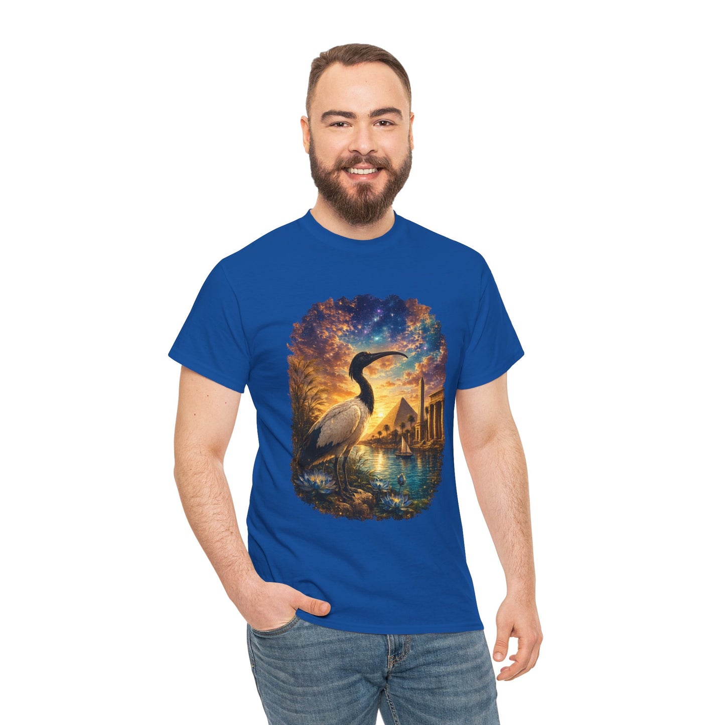 Spirit of Ancient Egypt – Sacred Ibis Nature T-Shirt | Egyptian Wildlife Graphic Tee