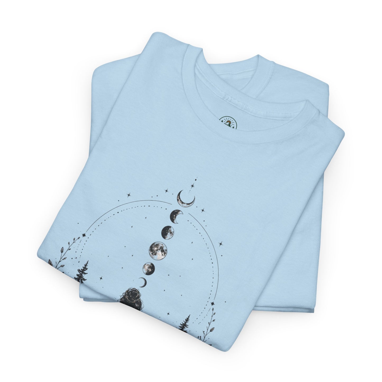Minimalist Mystic Nature T-Shirt – Abstract Ink Art Design | Calm Aesthetic Tee
