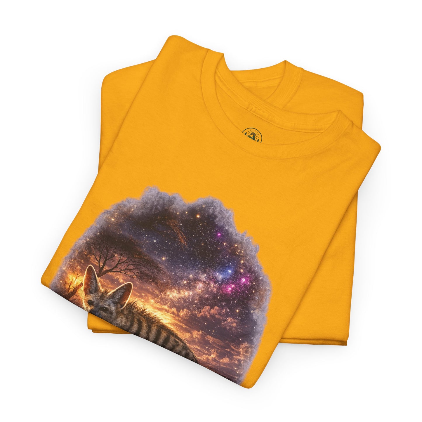 Aardwolf T-Shirt – Mystic Night Wildlife Design | Rare Cosmic Animal Graphic Tee