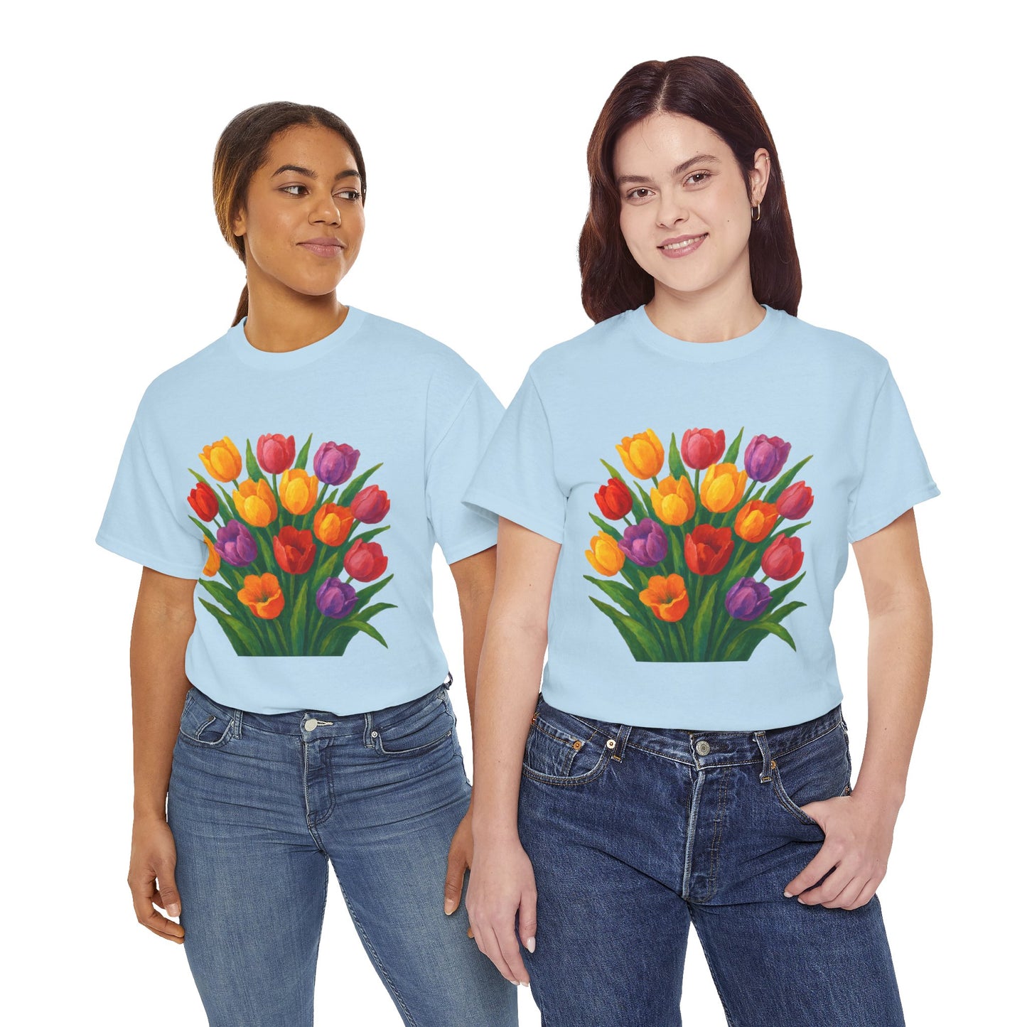 Spring Tulip Flower T- SHIRT - Vibrant Floral Aesthetic Tee