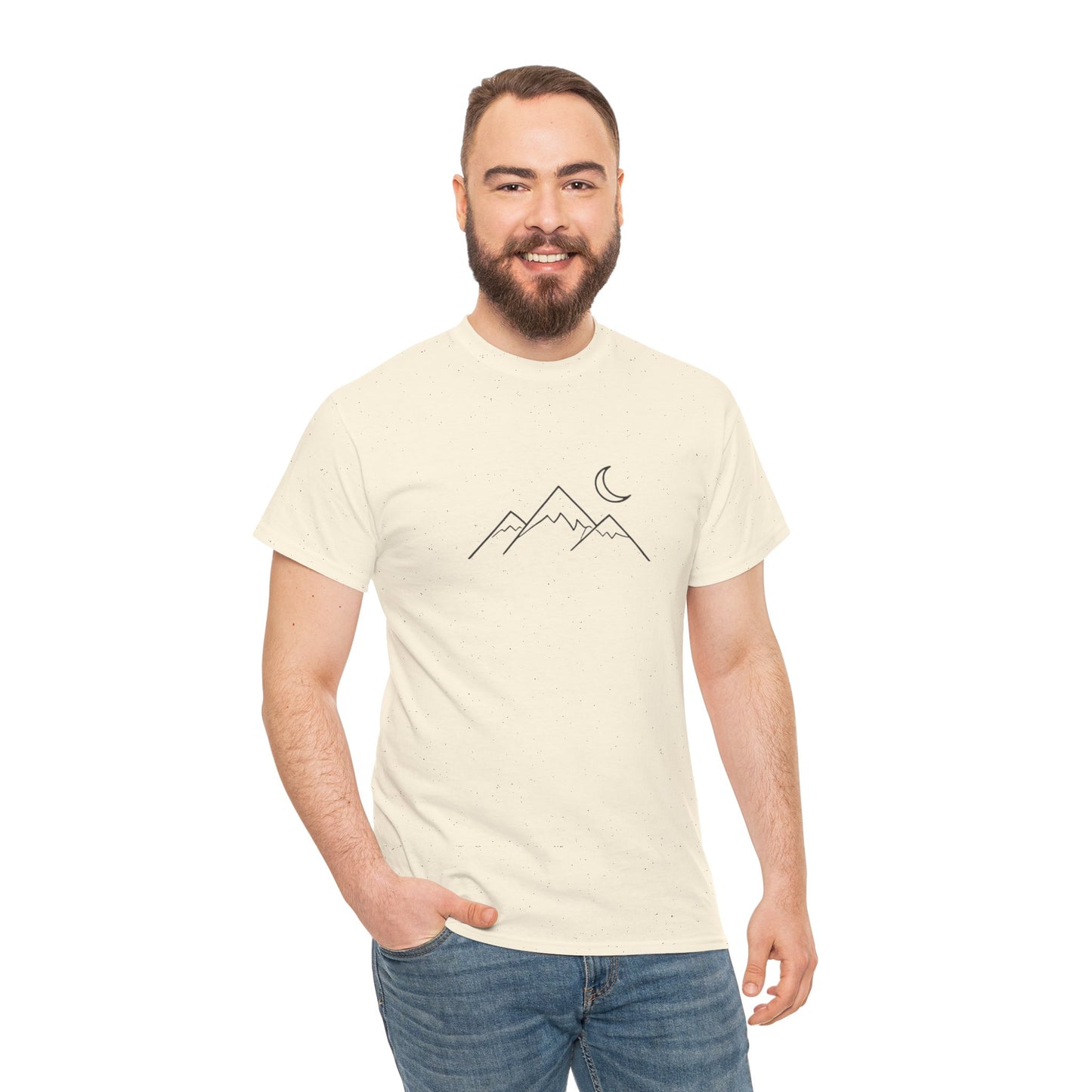 Mountain Moon T-Shirt – Minimalist Nature Night Aesthetic Tee