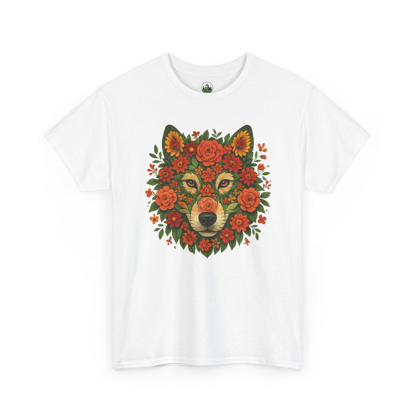 Floral Animal Portrait T-Shirt – Nature Art Aesthetic Tee