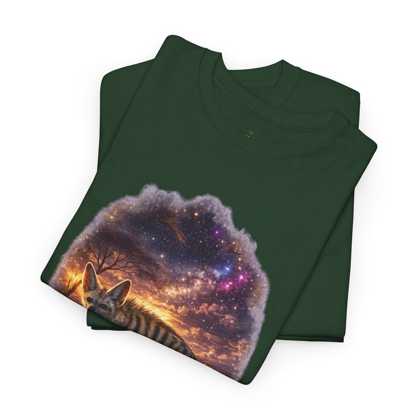 Aardwolf T-Shirt – Mystic Night Wildlife Design | Rare Cosmic Animal Graphic Tee