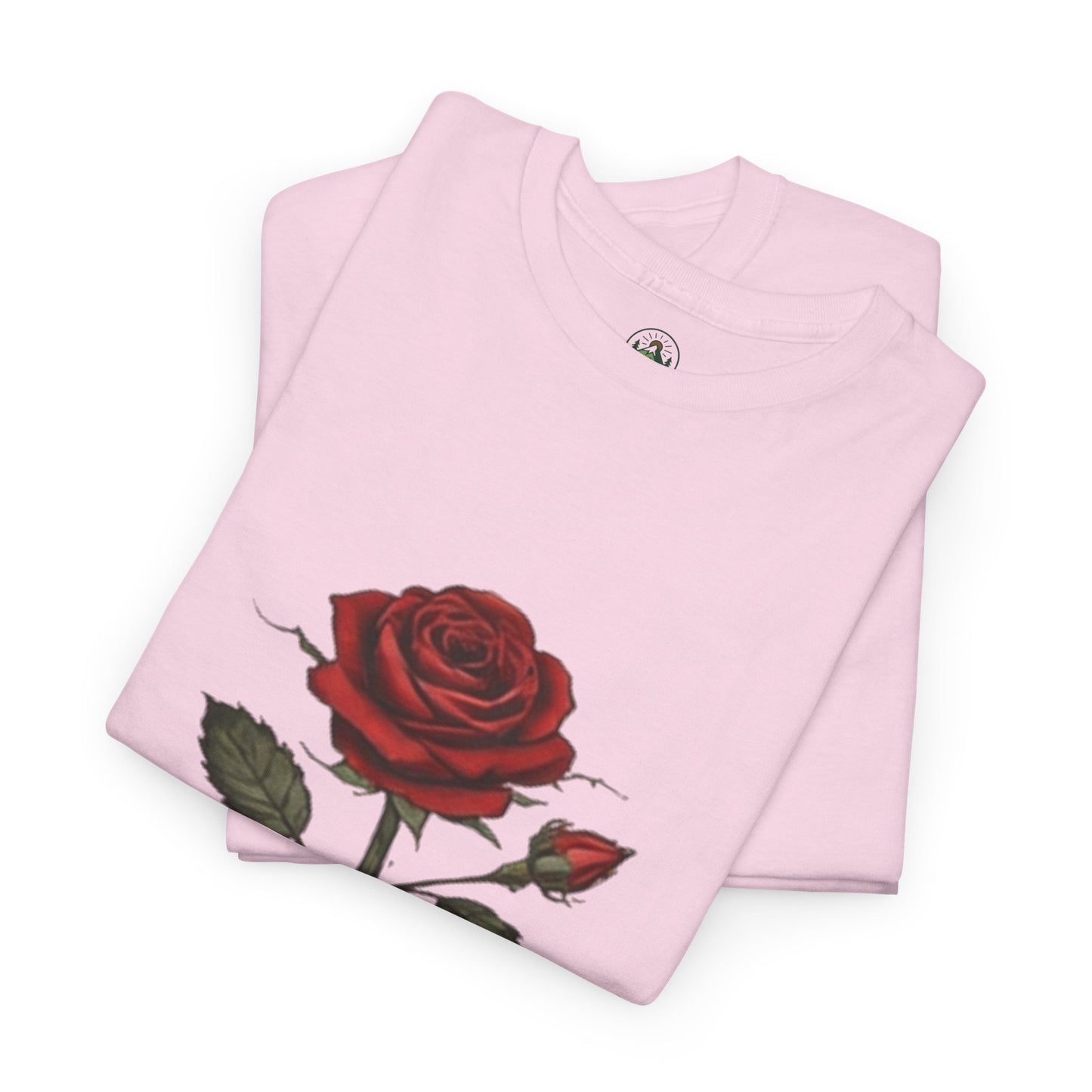 Stay Rooted Rose T-Shirt – Minimalist Nature Graphic Tee, Unisex Botanical Shirt, Nature Lover Gift