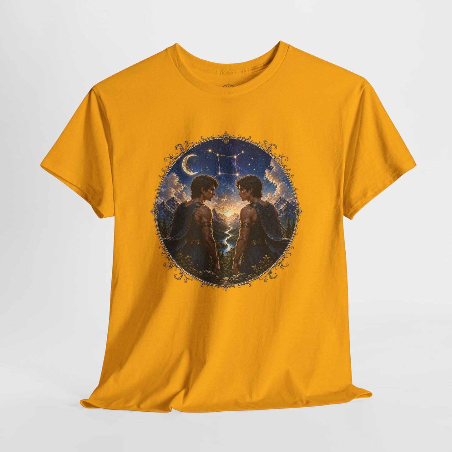 Gemini Zodiac T-Shirt – Dual Energy Twins Design | Astrology & Cosmic Nature Tee