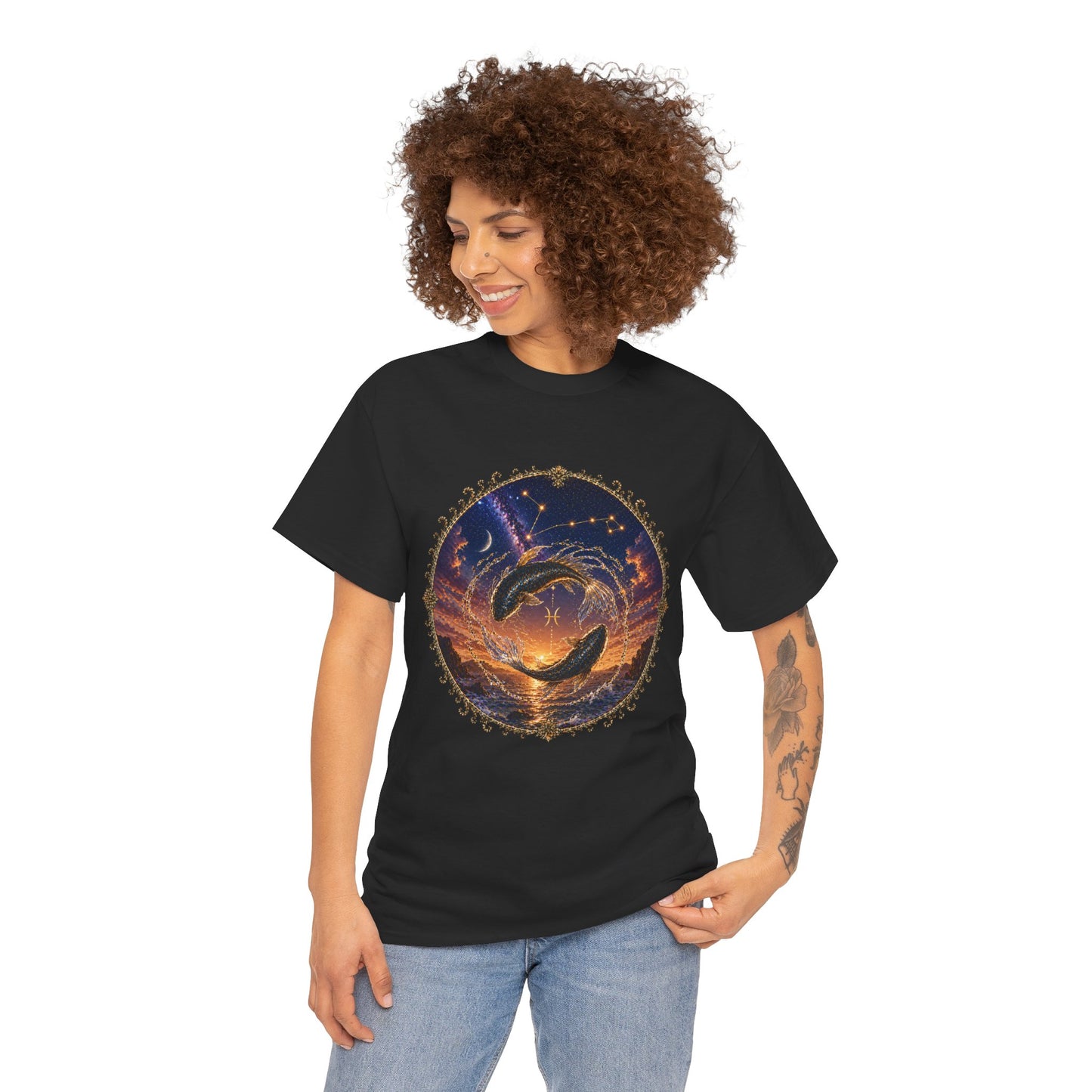 Pisces Zodiac T-Shirt – Dreamy Fish Cosmic Design | Spiritual & Aesthetic Astrology Tee