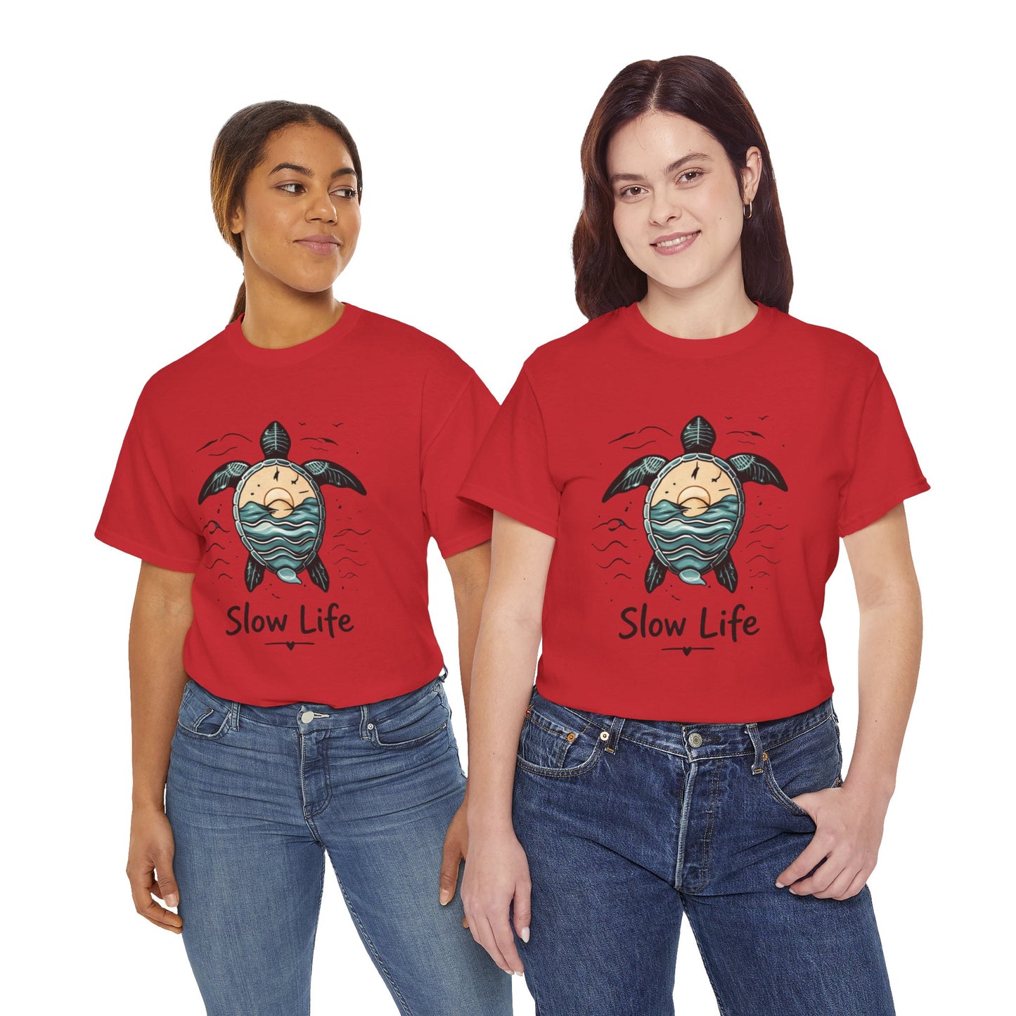 Slow Life Turtle Shirt – Aesthetic Ocean Tee for Relaxed Souls & Beach Lovers