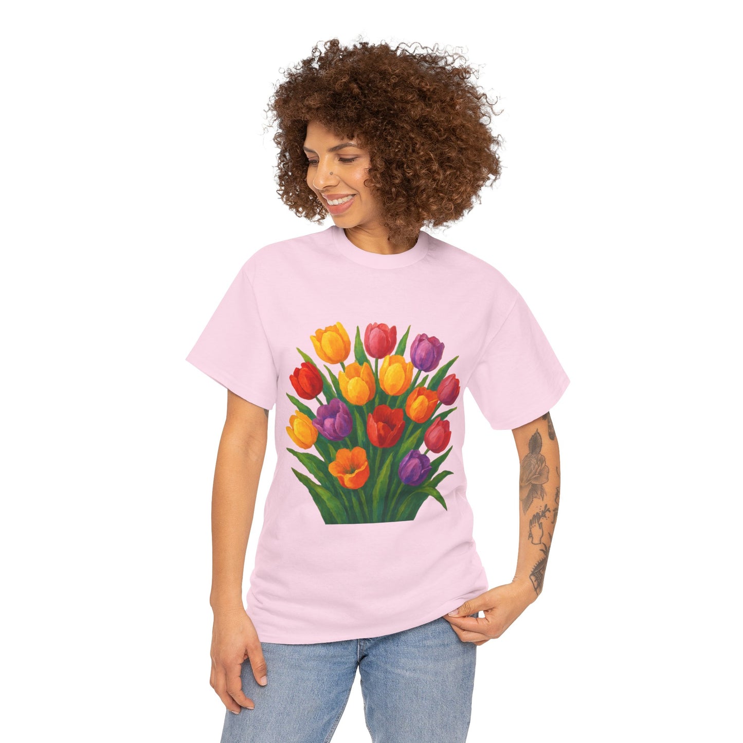 Spring Tulip Flower T- SHIRT - Vibrant Floral Aesthetic Tee