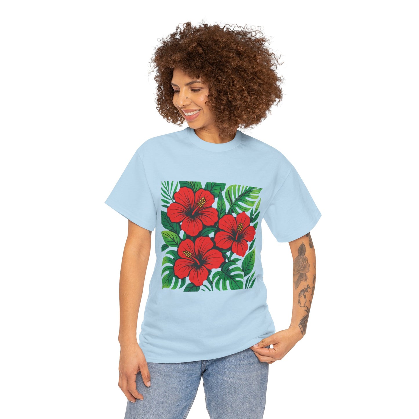 Tropical Hibiscus Flower T-Shirt – Summer Vibe Aesthetic Tee