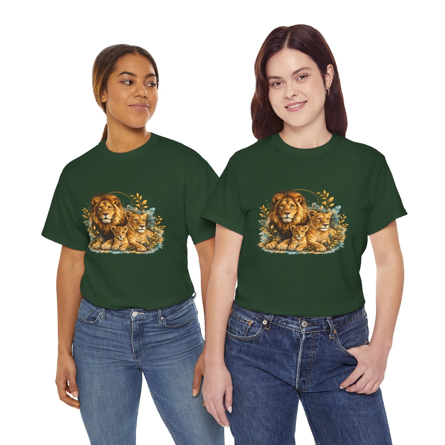 Lion Family T-Shirt – Majestic Wildlife Nature Design | Lion Pride Graphic Tee