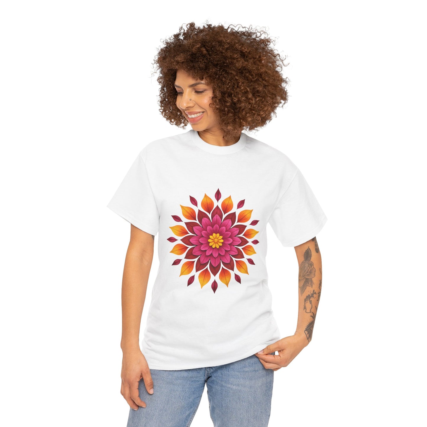 Floral Mandala T- Shirt -Boho Flower Aesthetic Tee