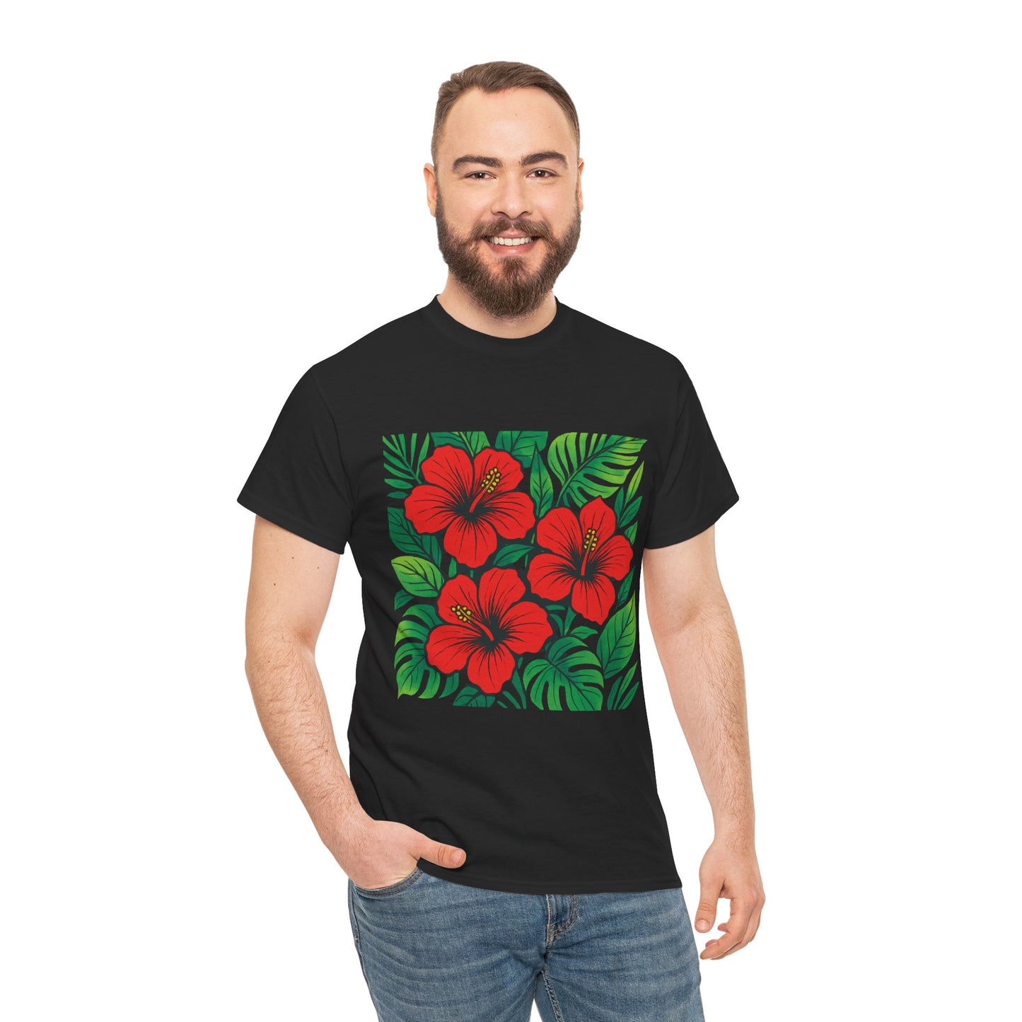Tropical Hibiscus Flower T-Shirt – Summer Vibe Aesthetic Tee