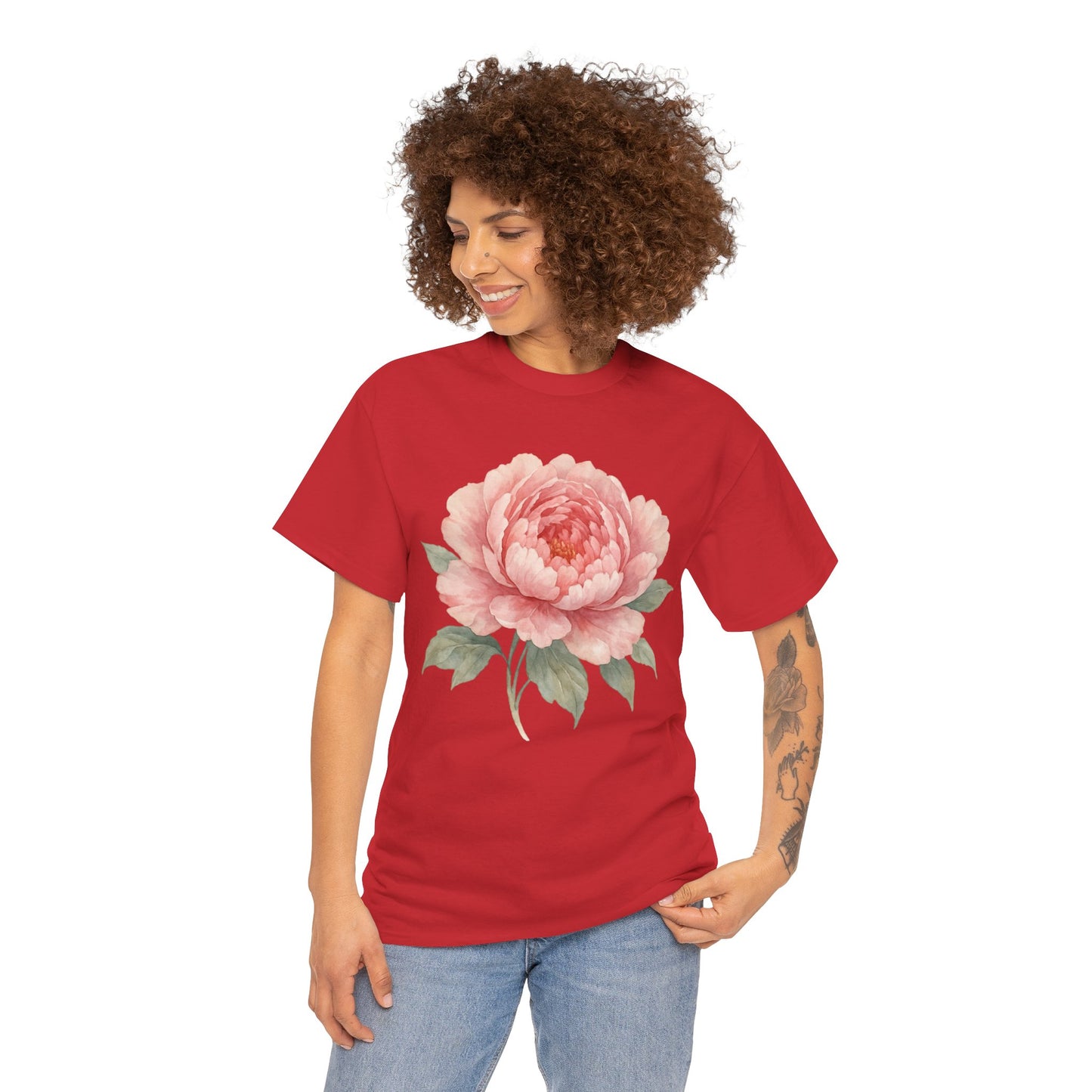 Peony Flower T-Shirt – Soft Floral Aesthetic Tee