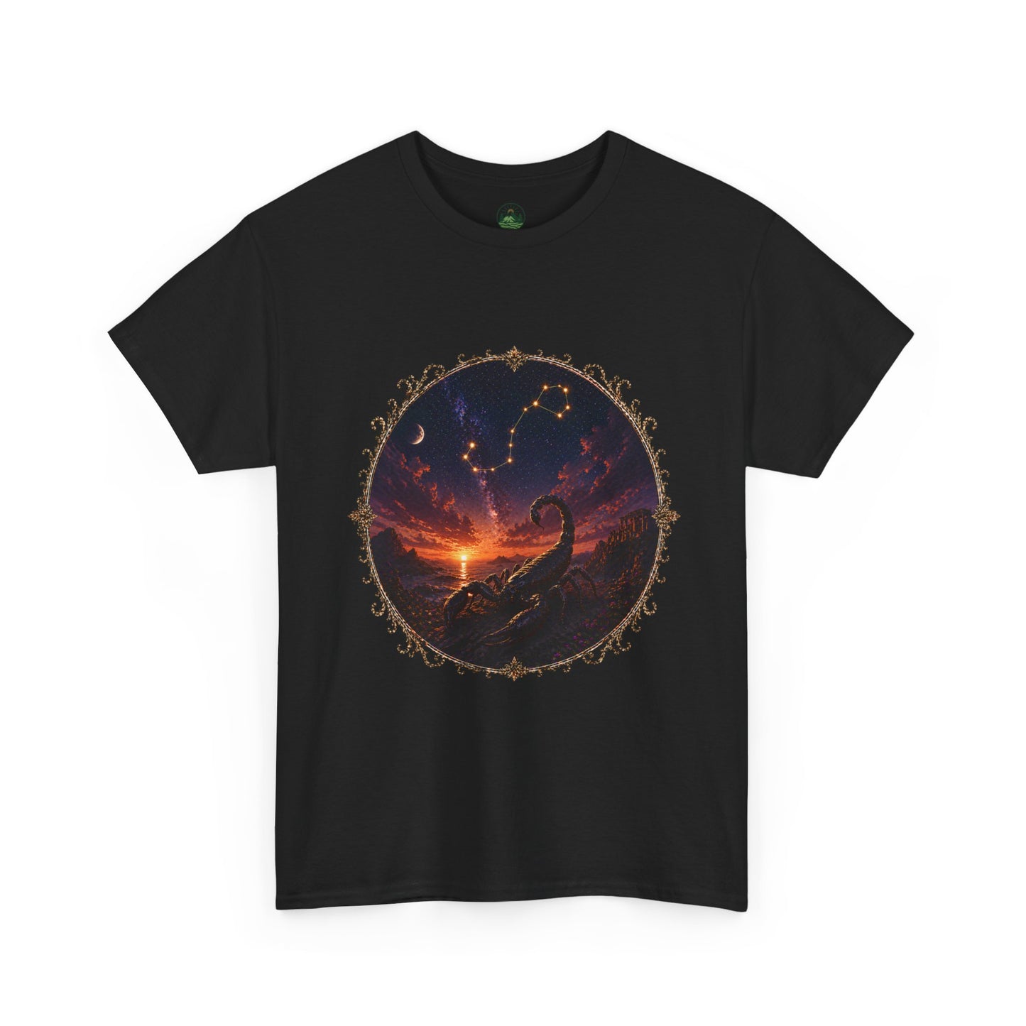 Scorpio Zodiac T-Shirt – Dark Scorpion Mystic Design | Intense Astrology Power Tee