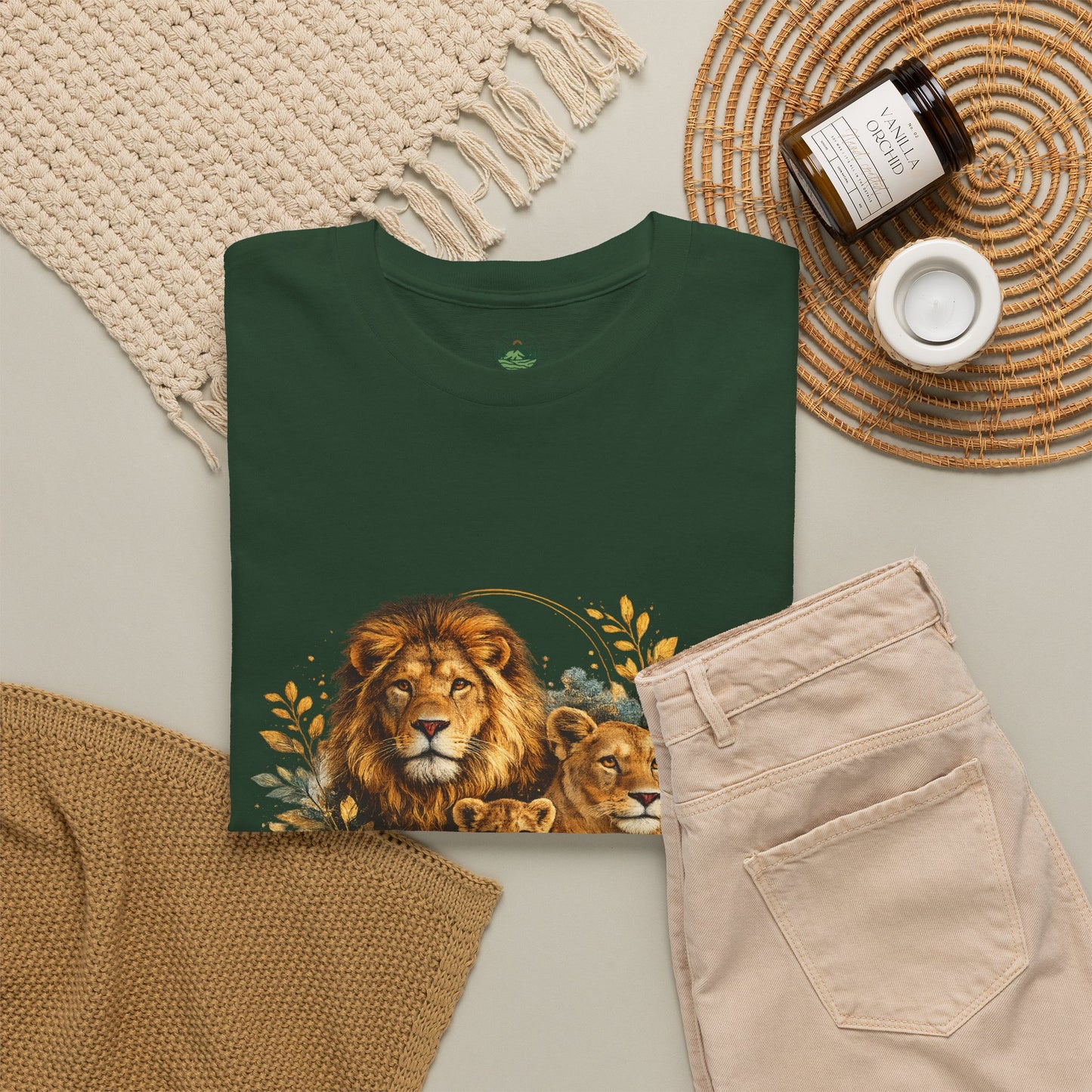 Lion Family T-Shirt – Majestic Wildlife Nature Design | Lion Pride Graphic Tee