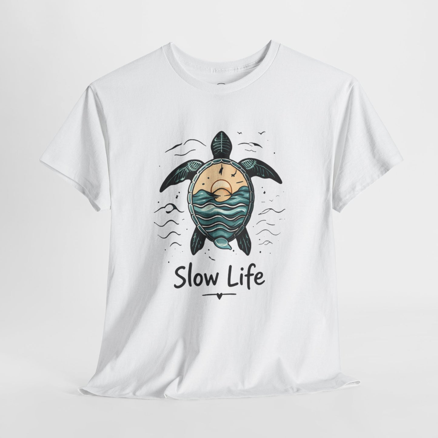 Slow Life Turtle Shirt – Aesthetic Ocean Tee for Relaxed Souls & Beach Lovers