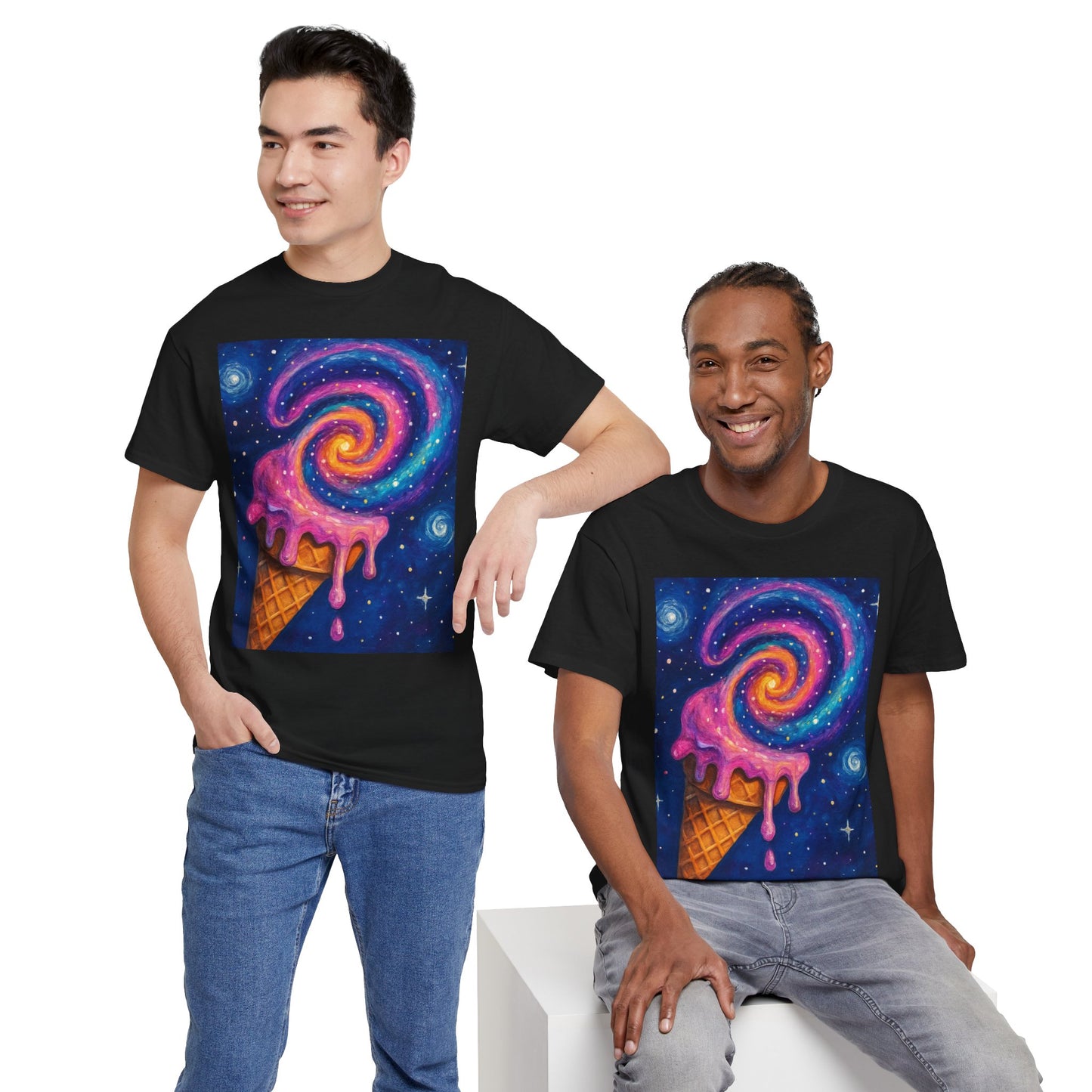 Ice Cream Galaxy T-Shirt – Fun Cosmic Aesthetic Tee