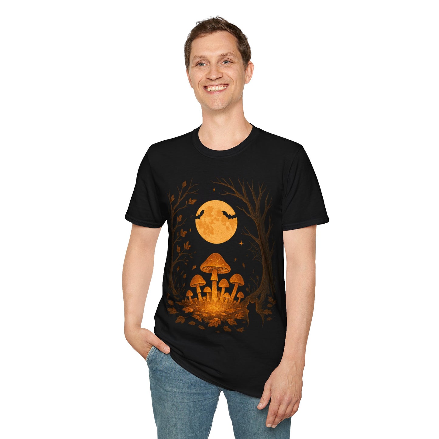 Mystic Mushroom Forest T-Shirt – Dark Nature Aesthetic Tee