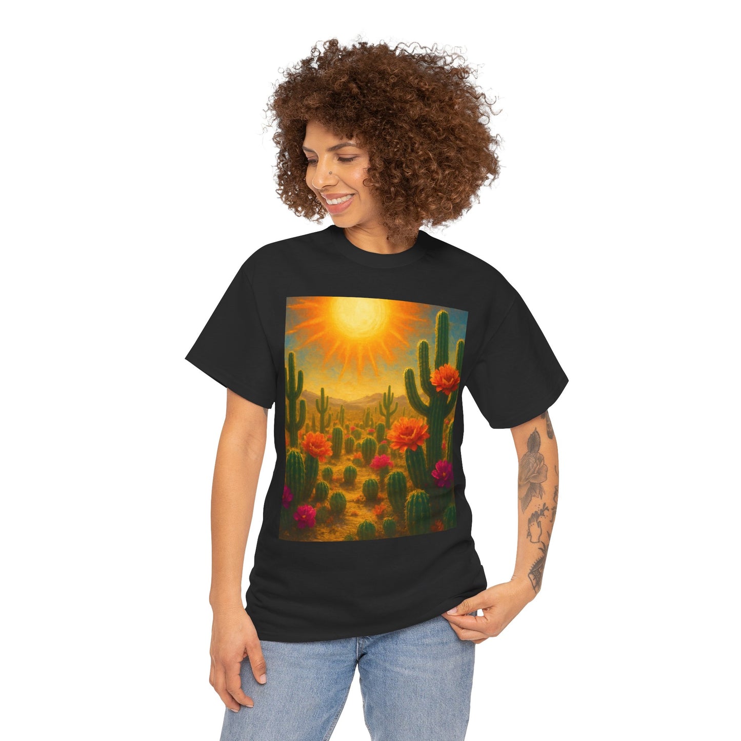 Desert Bloom T-Shirt – Minimalist Nature Aesthetic Tee