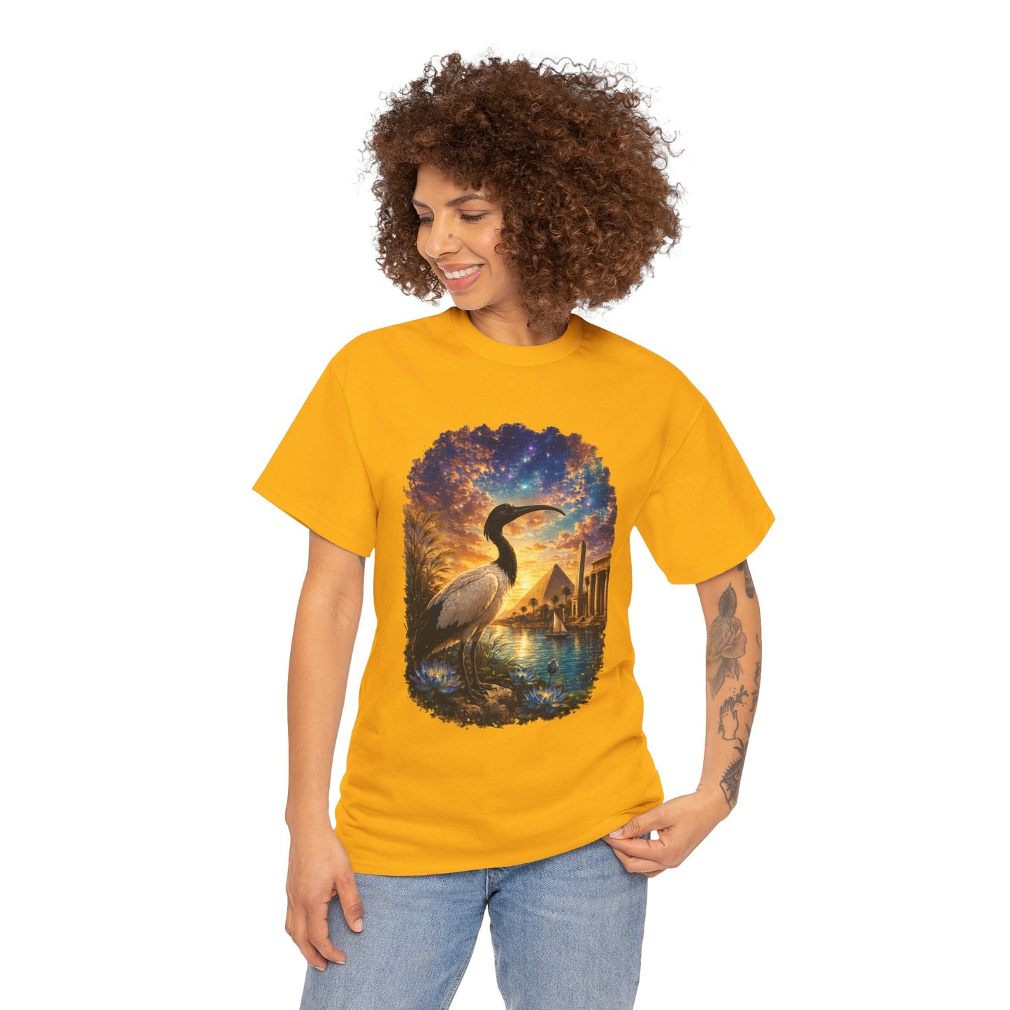 Spirit of Ancient Egypt – Sacred Ibis Nature T-Shirt | Egyptian Wildlife Graphic Tee