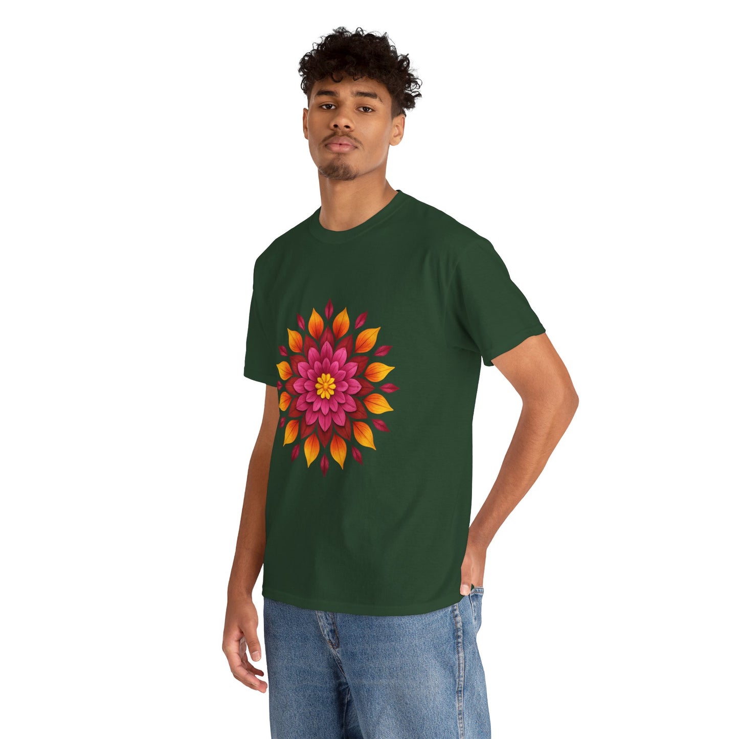 Floral Mandala T- Shirt -Boho Flower Aesthetic Tee